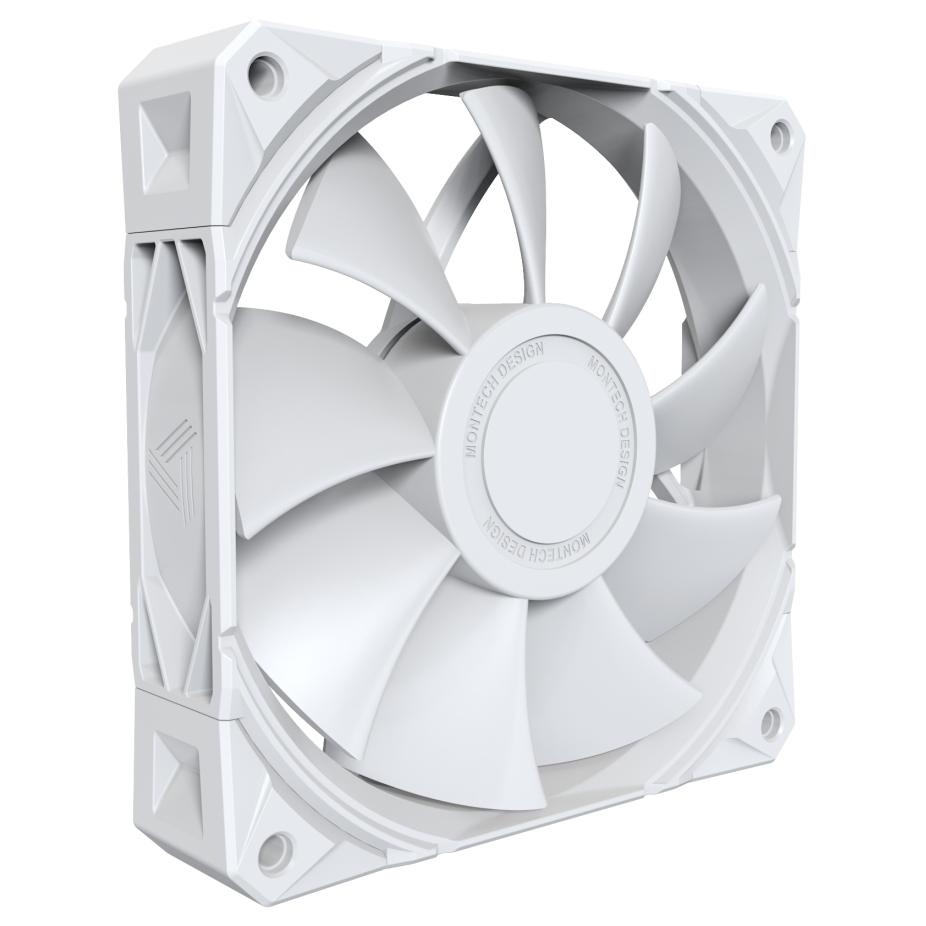 Ventilateur Montech E28 PWM 12 cm - Blanc (3 pièces)