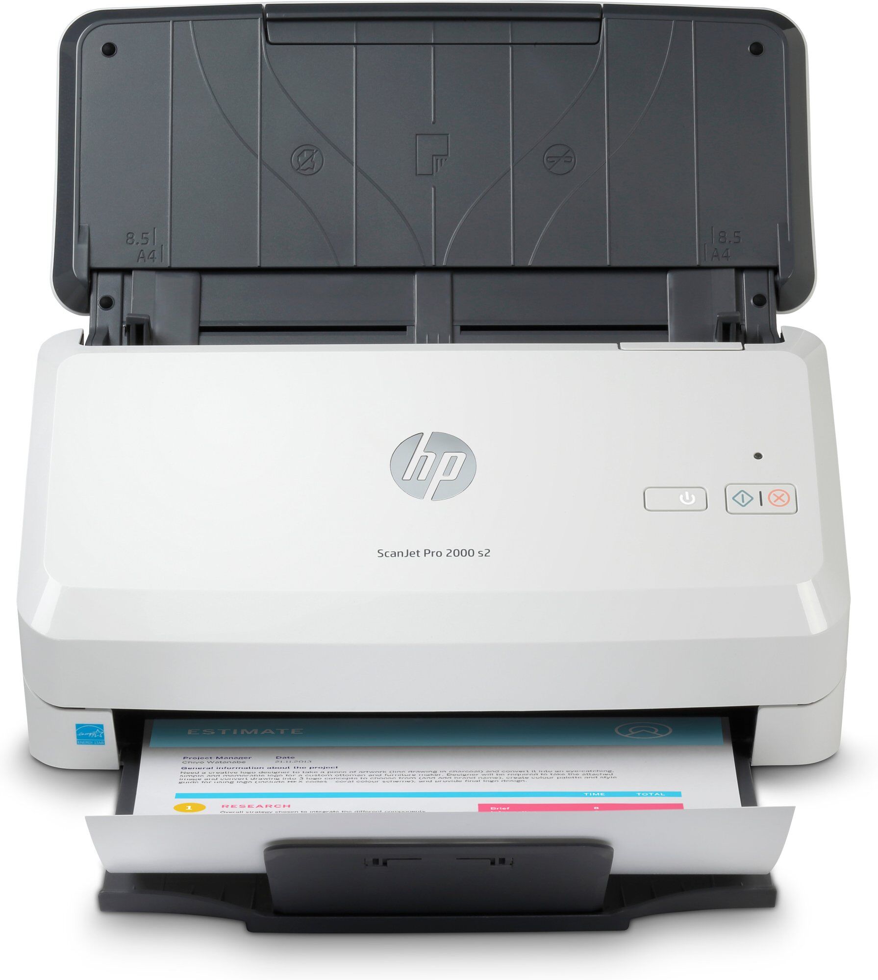HP ScanJet Pro 2000 s2 A4 Flatbed Scanner, 35 ppm/70 ipm, 600 x 600 DPI