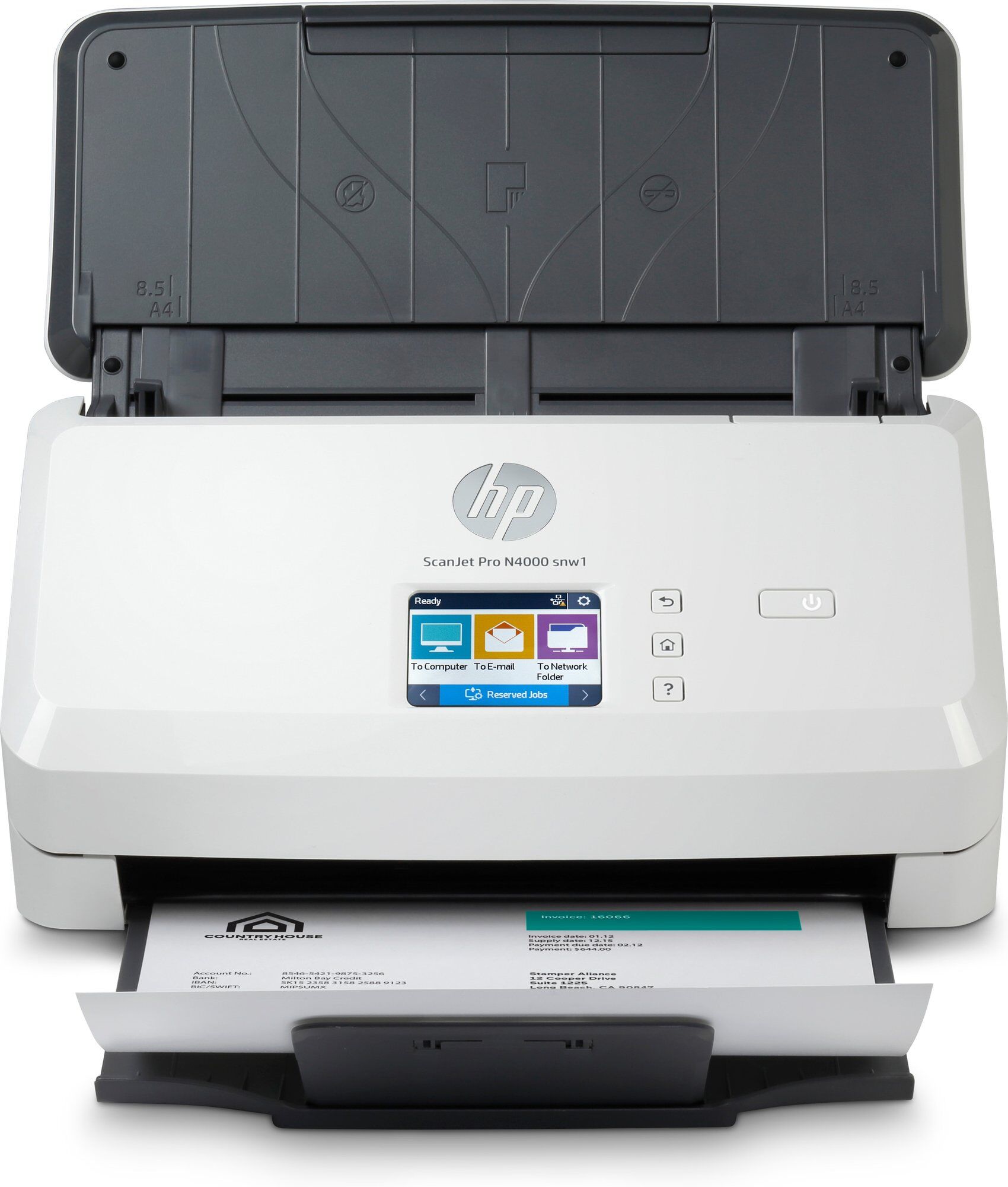 HP ScanJet Pro N4000 snw1 A4 Sheet Feed Scanner, 40ppm/80ipm, 600 x 600 DPI