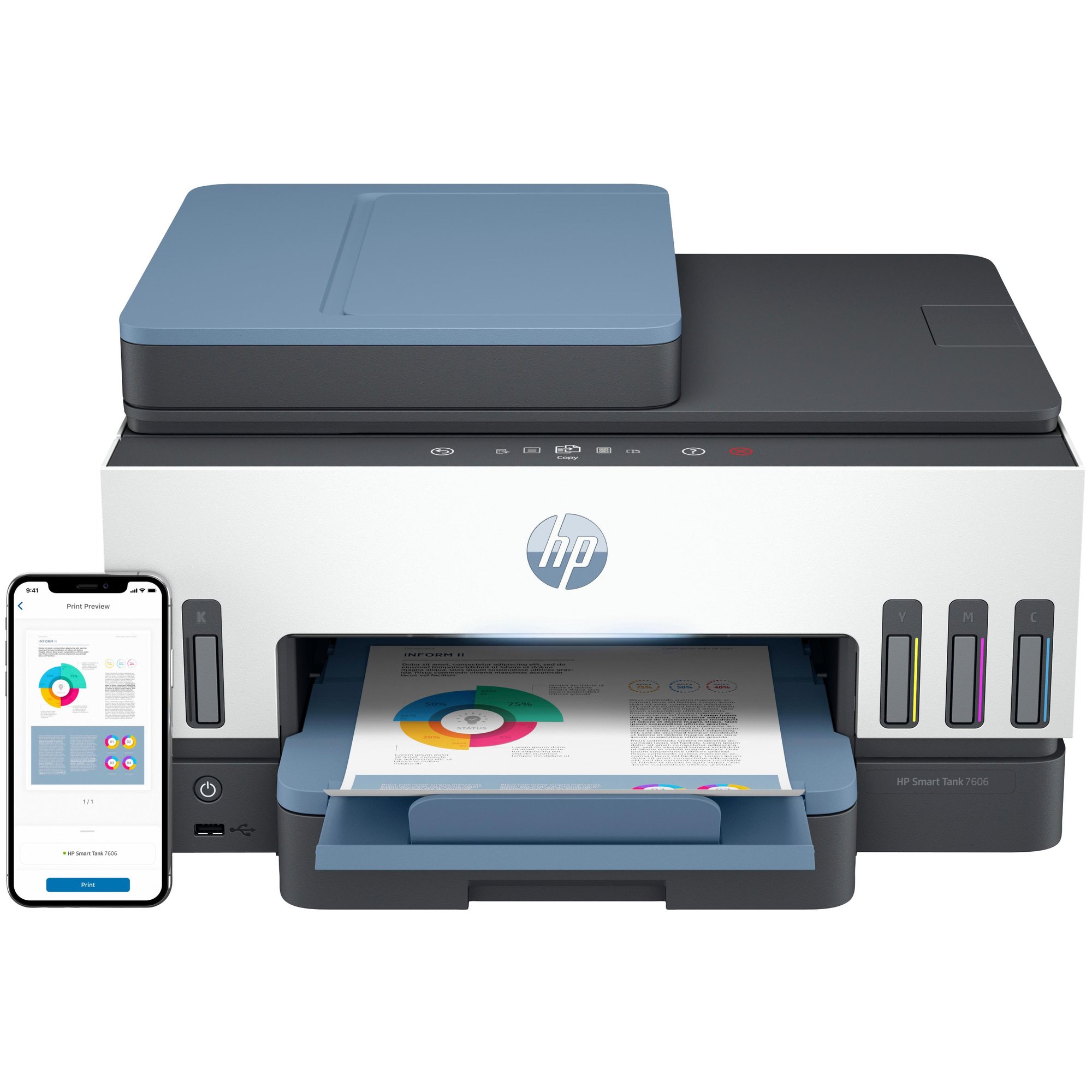 HP Smart Tank 7606 Wireless All-in-One Color Printer