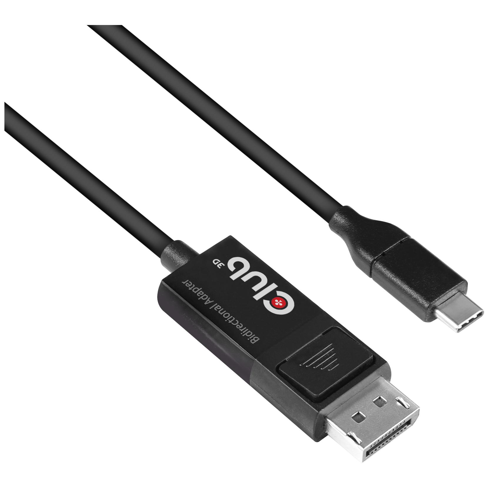 Club 3D CAC-1557 USB Type-C to DisplayPort Cable, 1.8m, Black