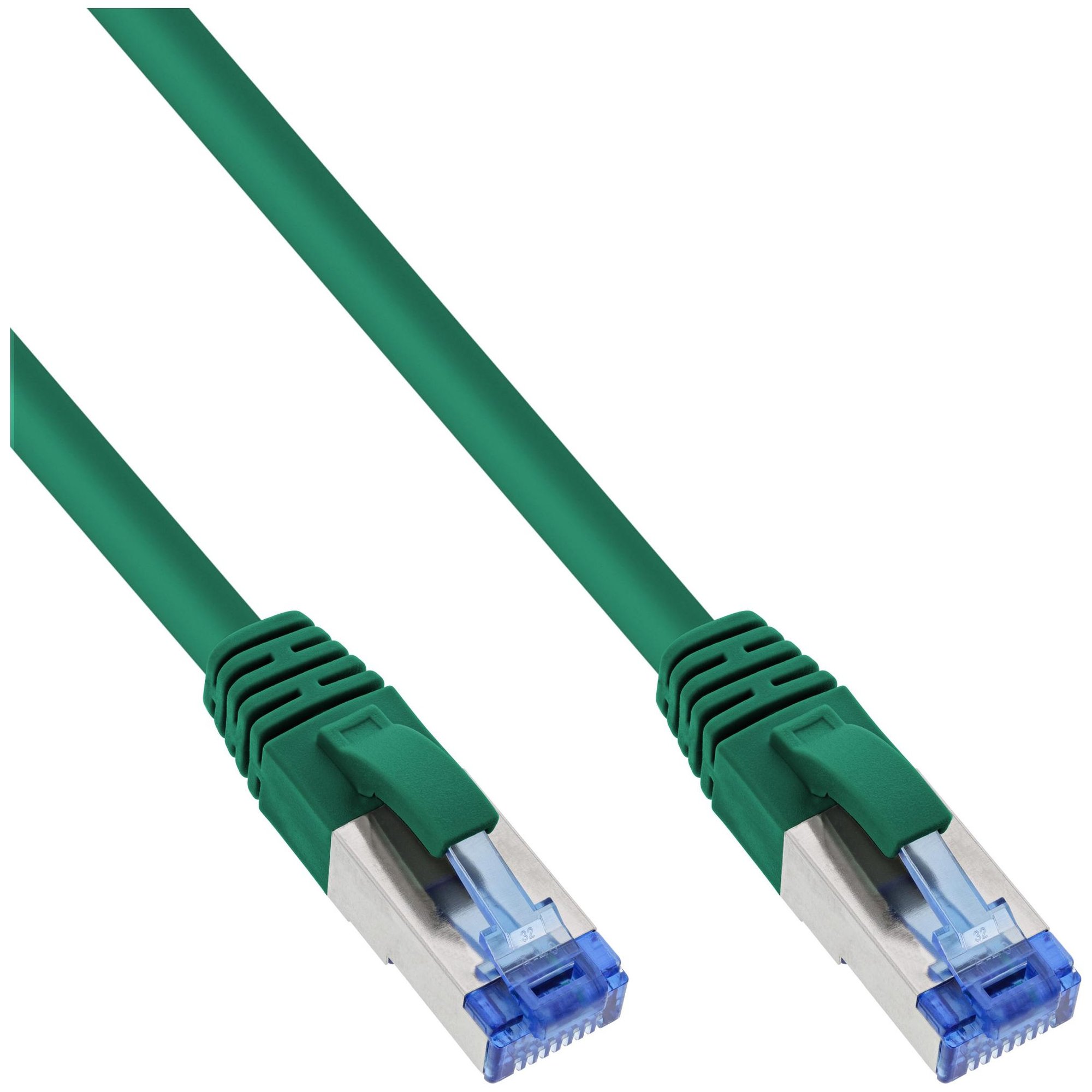 InLine Cat6a Network Cable, 7.5m, Green (S/FTP)