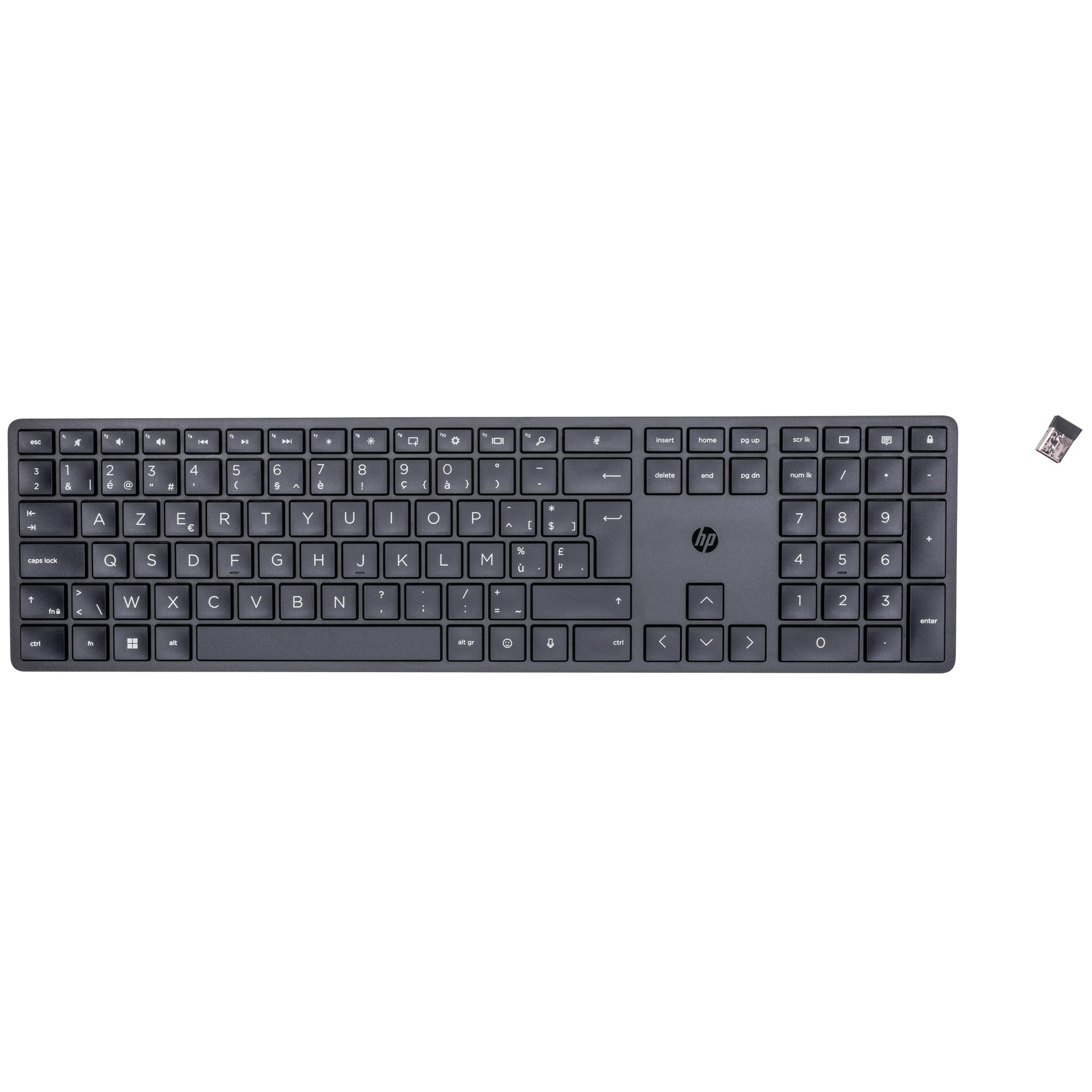 HP 450 Wireless Keyboard, Programmable, AZERTY, Black