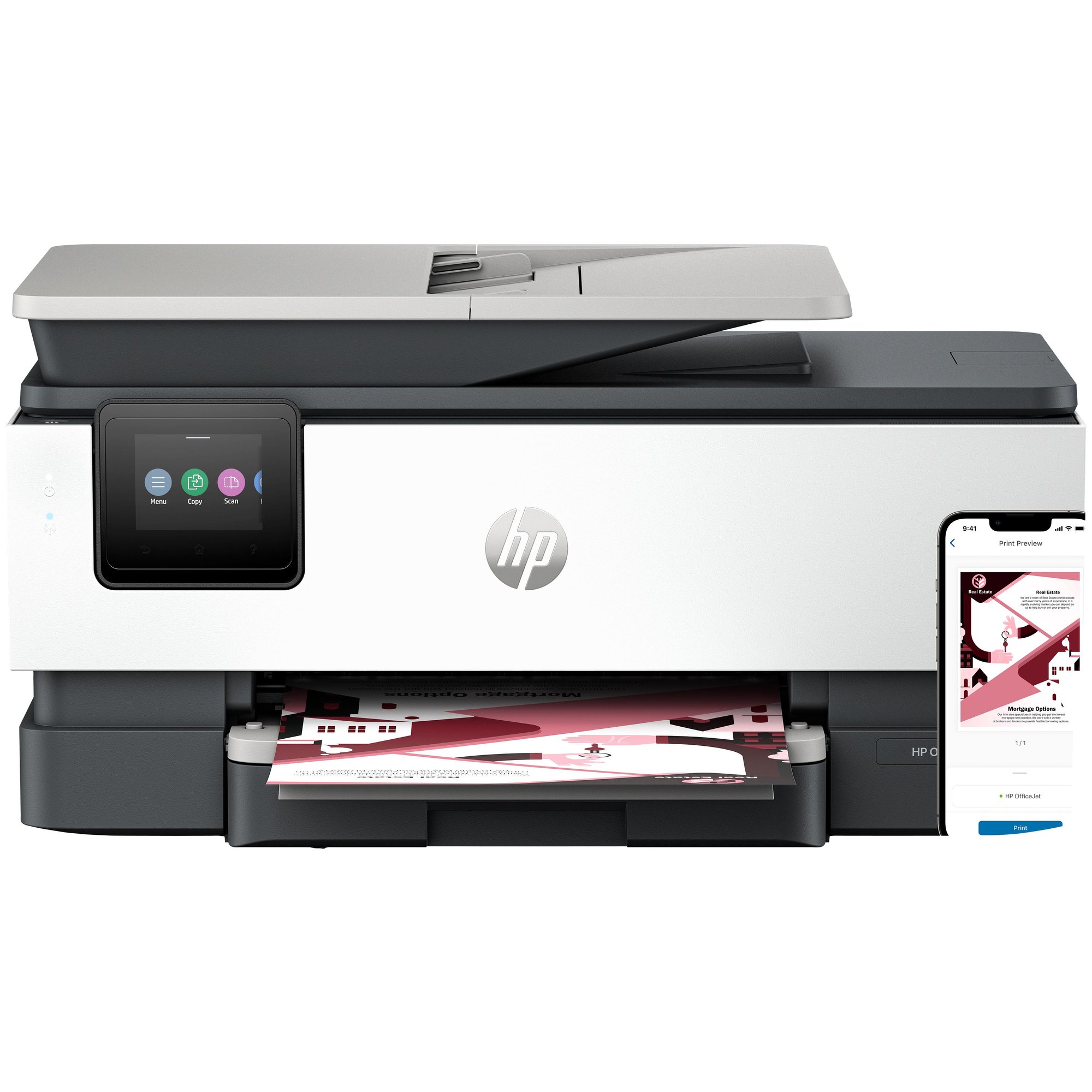 HP OfficeJet Pro 8122e Wireless Color All-in-One Printer, Instant Ink; Duplex Printing
