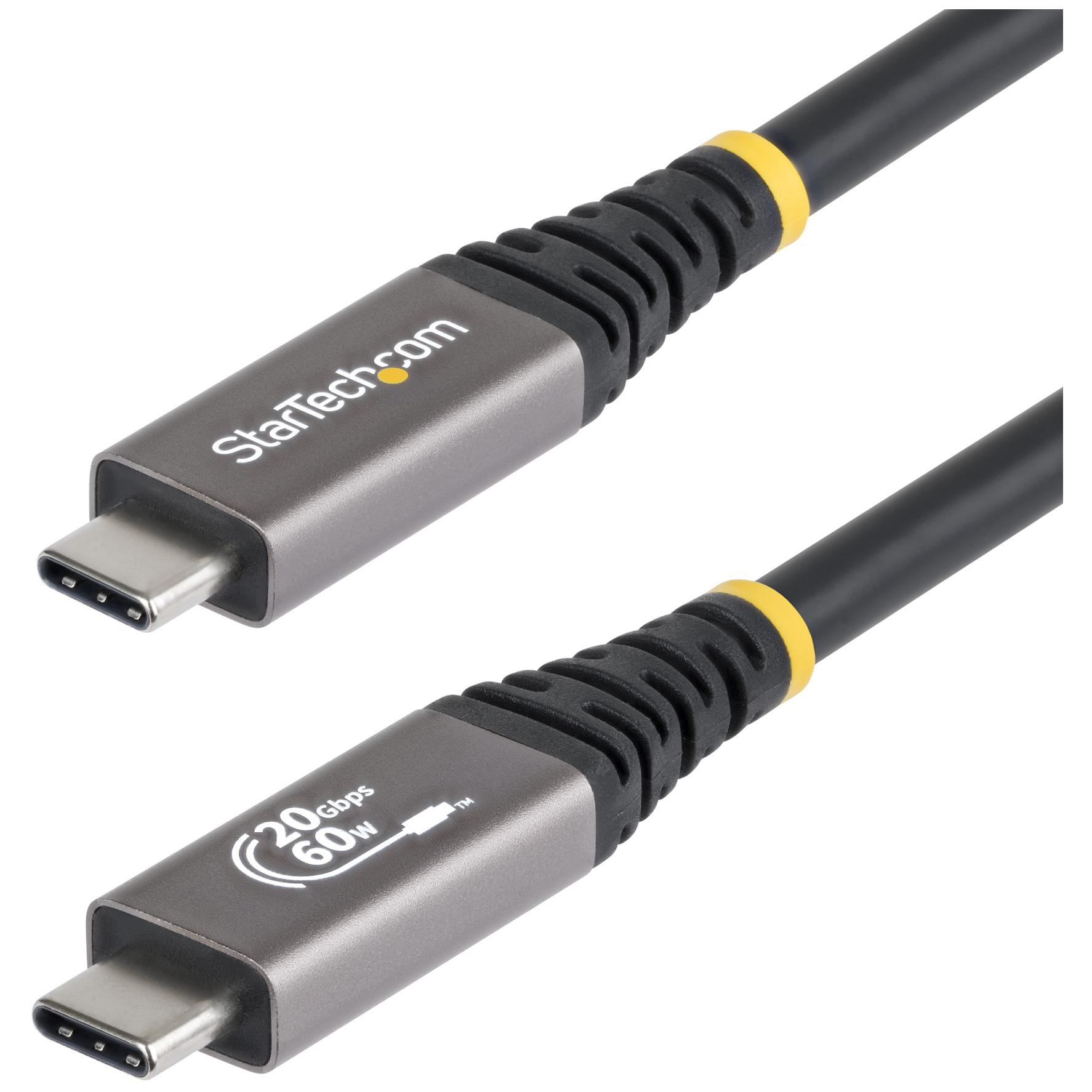 StarTech.com 3m USB4 Cable, 20 Gbps, USB-C Certified USB-IF, 60W PD, 4K 120Hz DP 2.1, TPE Jacket, Black