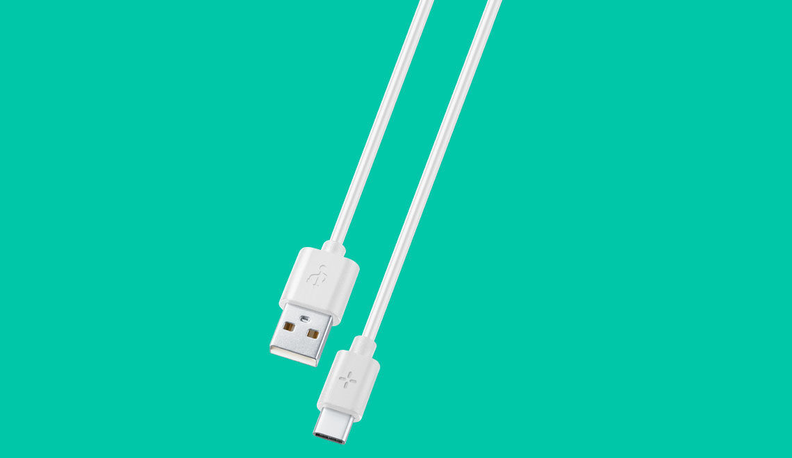 PLOOS USB-C Cable - 100cm (4in) - White