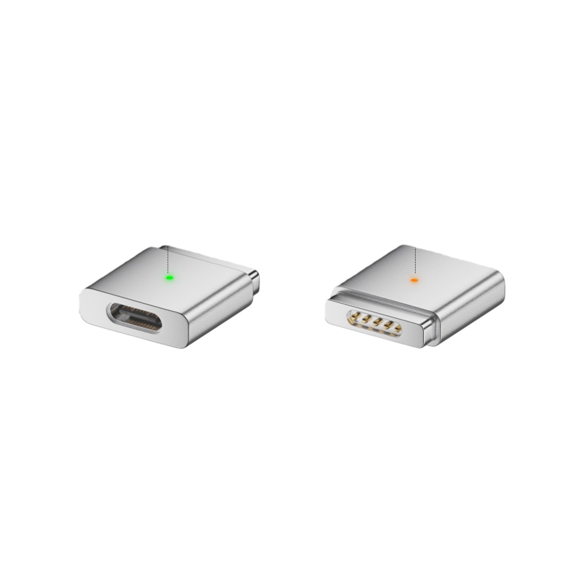 USB-C to MagSafe 2 100W Adapter - Securely Charge Your MacBook with Ease - Silver