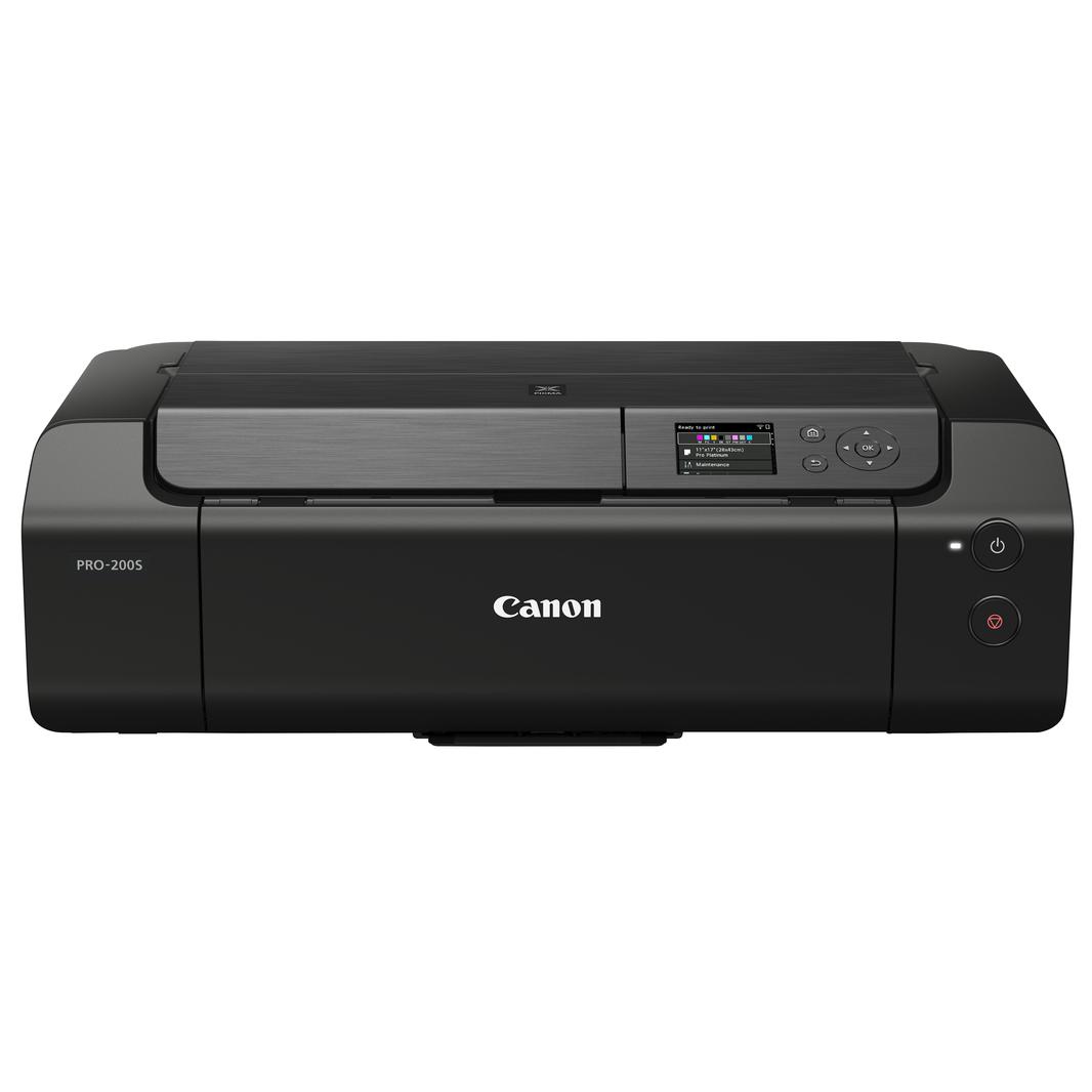Canon PIXMA PRO-200S Printer - Color Inkjet - A3+ - Up to 2.83 min/page (mono) / 1.5 min/page (color) - 100-Sheet Capacity - LAN, Wi-Fi(n), USB 2.0