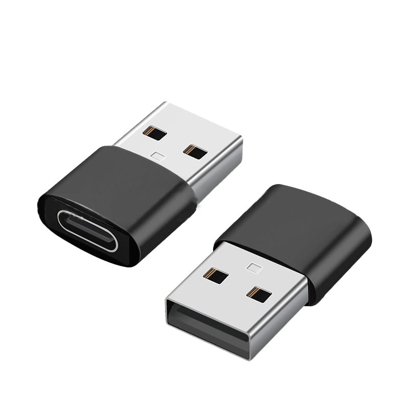 INF USB-C to USB Adapters - 2 Pack (Black)