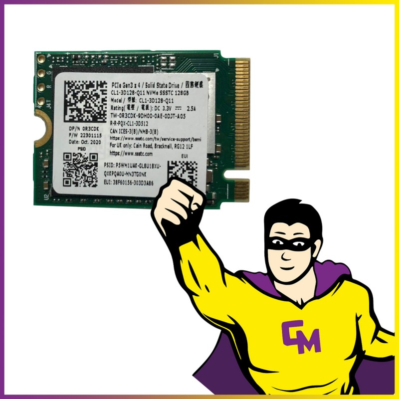 SSSTC M.2 PCIe NVMe SSD - 128GB, 2230 Form Factor