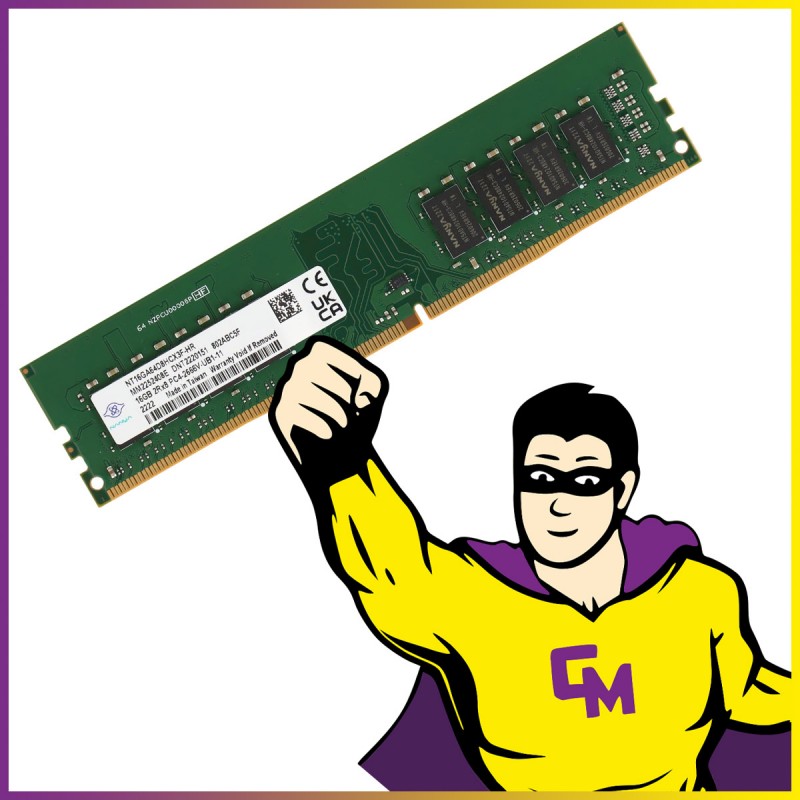 Nanya 16GB DDR4 RAM 2666MHz PC Memory DIMM (NT16GA64D8HCX3F-HR)