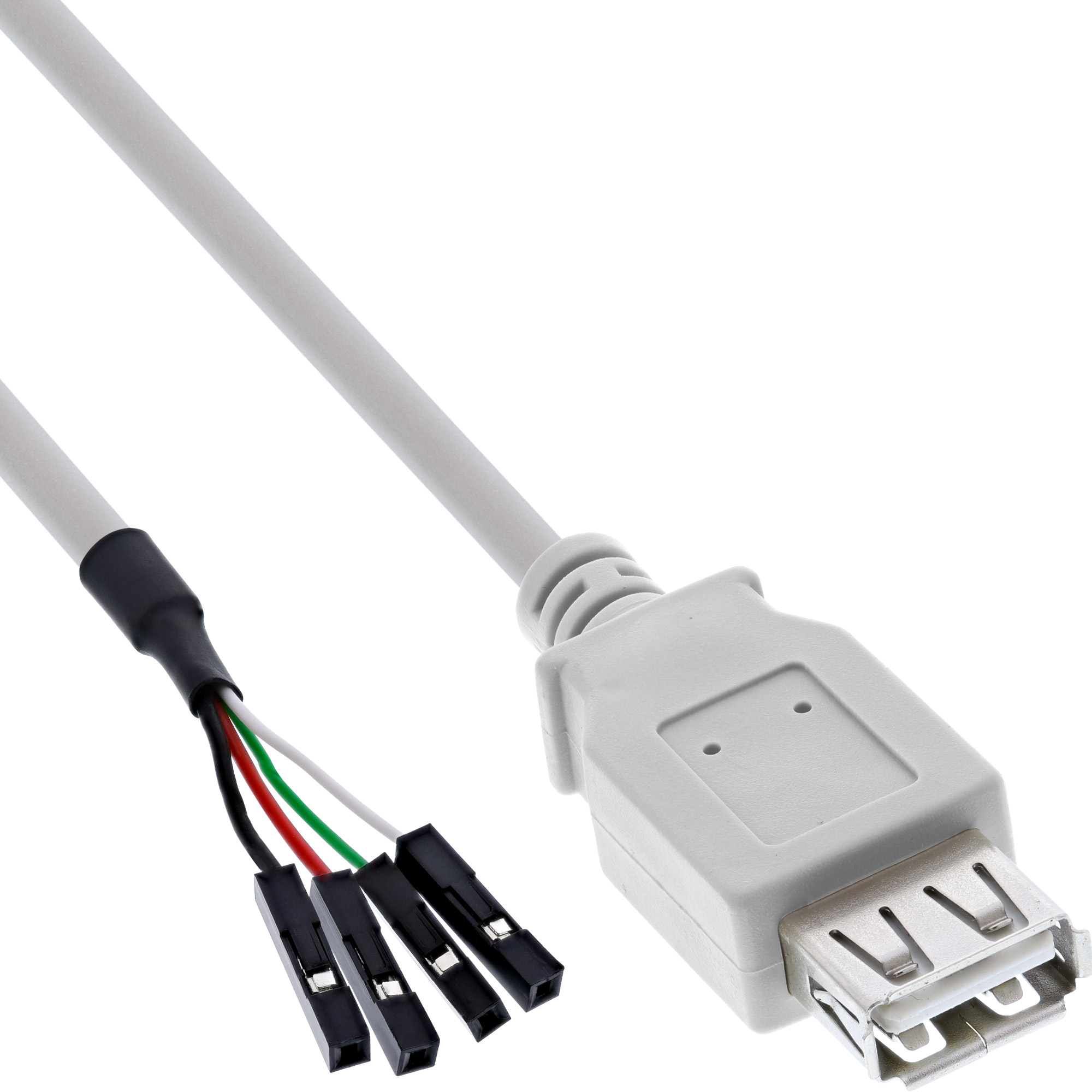 Câble USB InLine 33440L, 0,4 m, USB A, Beige