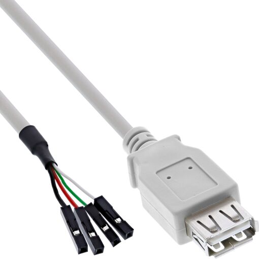 InLine 33440L USB 2.0 Cable, 0.4m, USB A, Beige