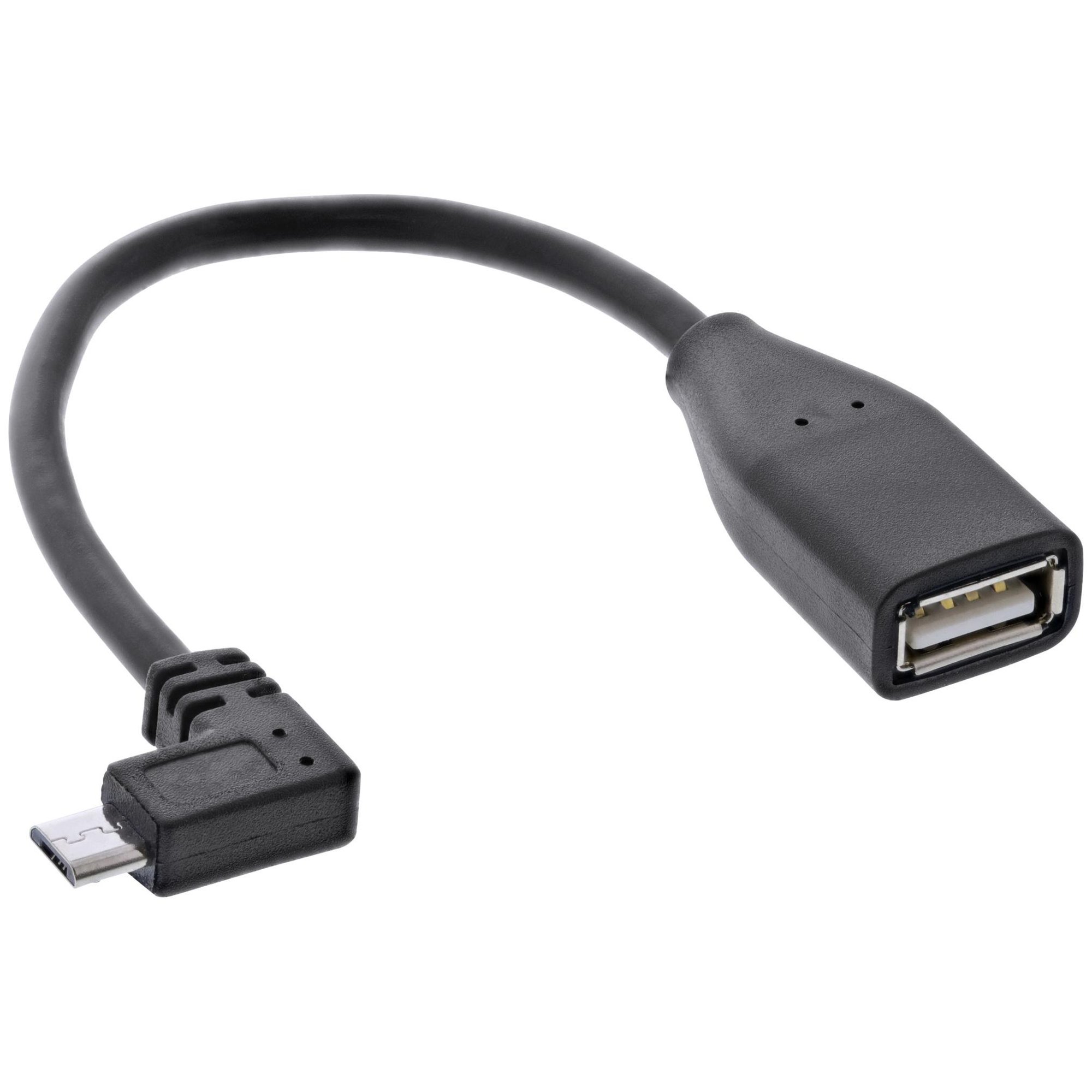Câble USB InLine Micro-USB B vers USB A, Noir