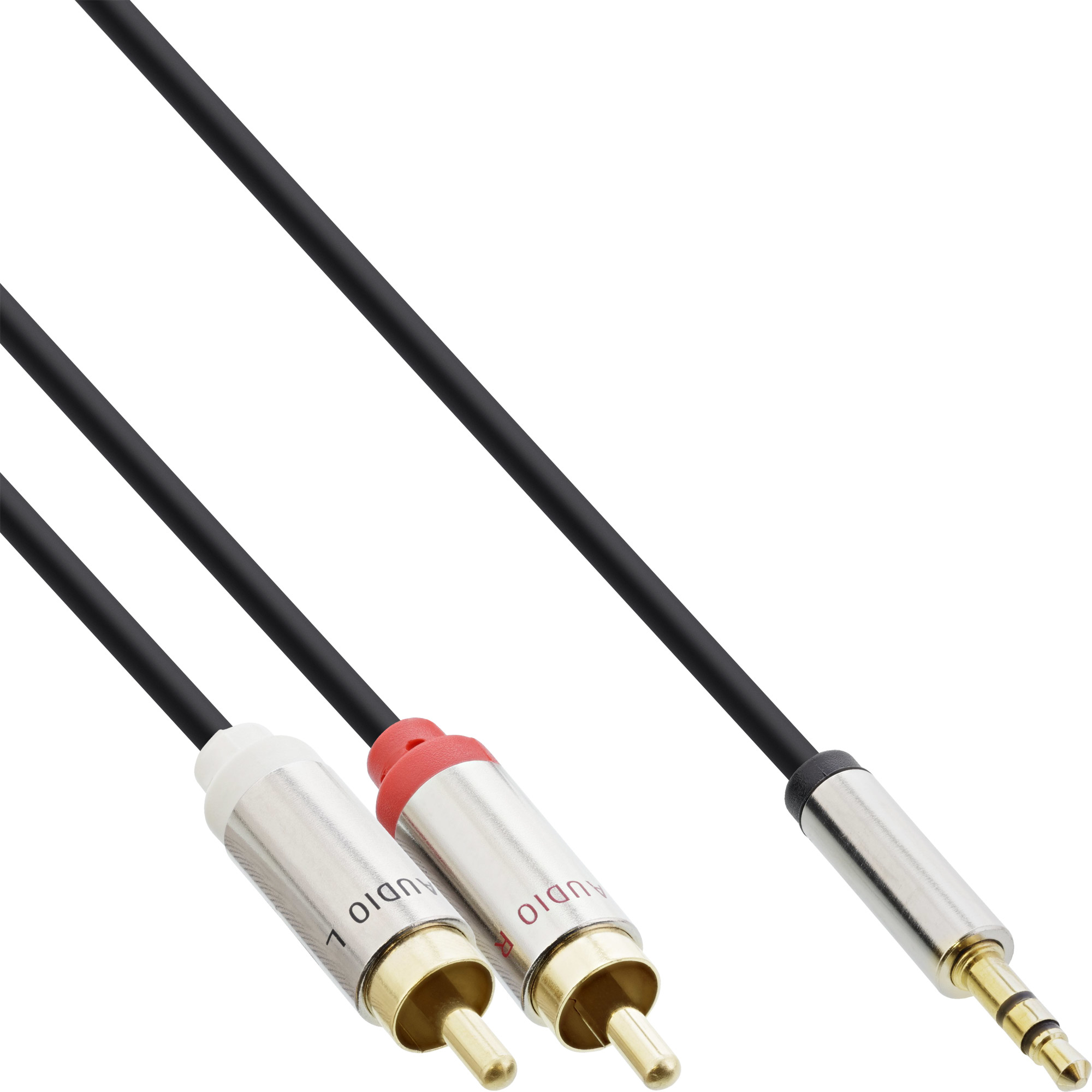 InLine 3.5mm to 2x RCA Audio Cable 1m Black