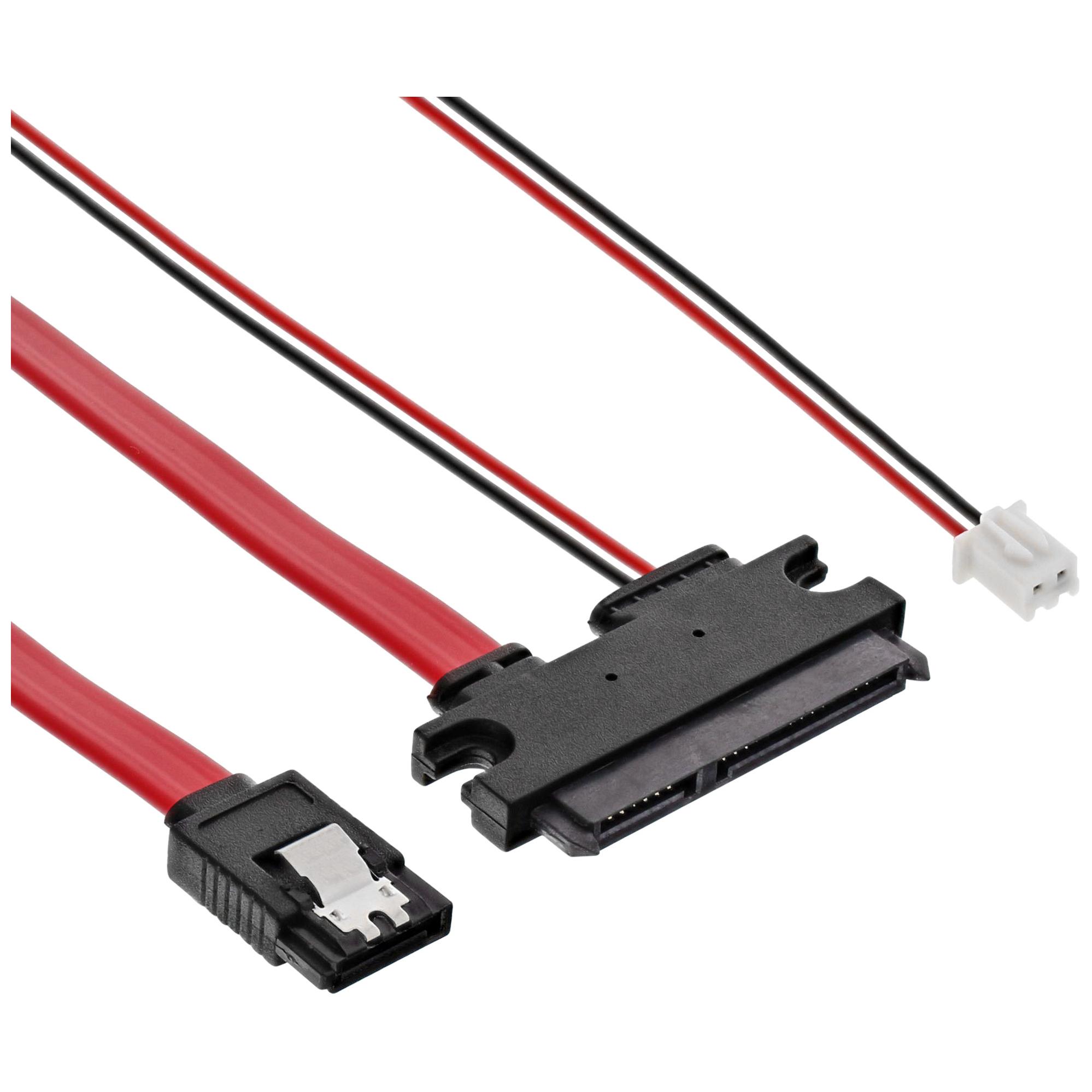 InLine SATA Cable 0.35m Red