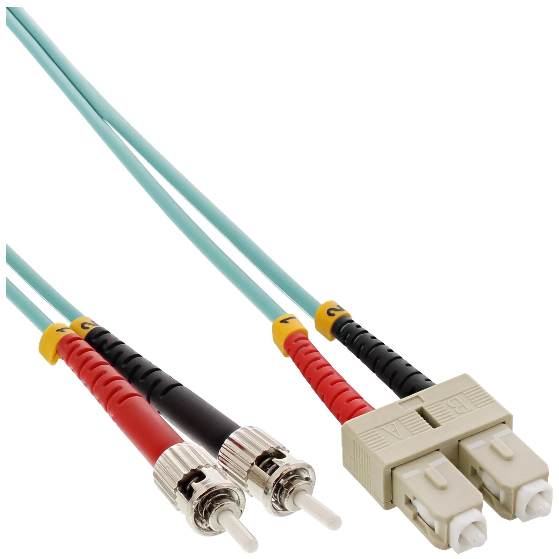 InLine Aqua InfiniBand and Optical Fiber Cable 7.5m, 2x SC to 2x ST