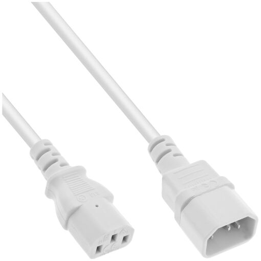 Câble électrique InLine 16631W, Blanc, 1m