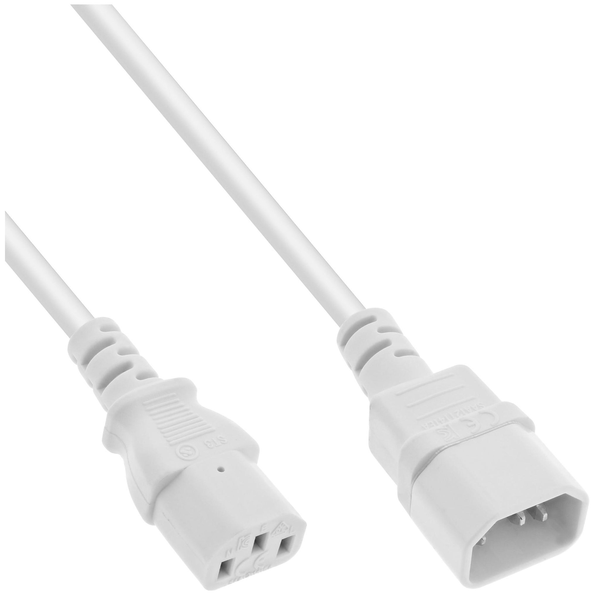 InLine 16631W Electric Cable, White, 1m