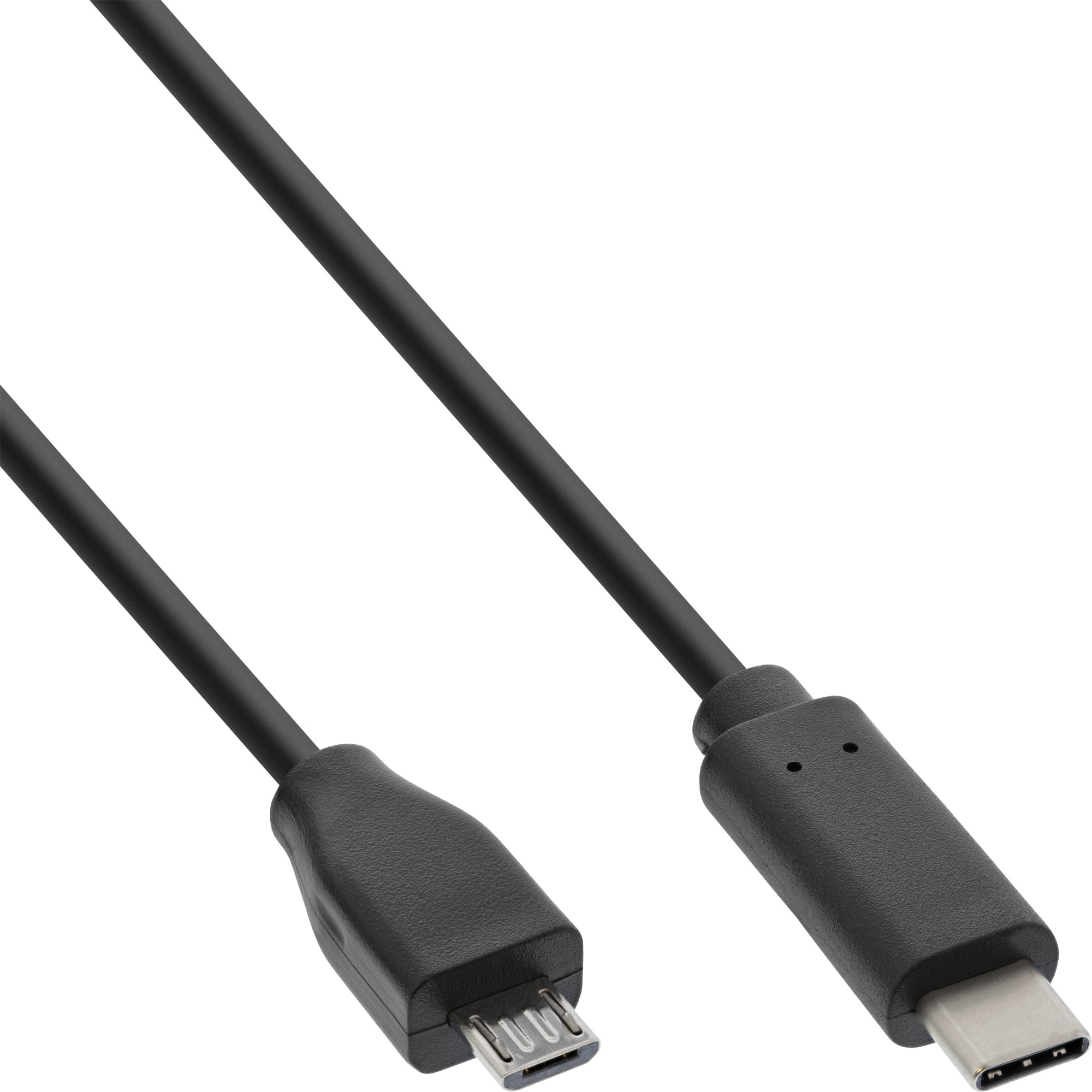 InLine USB 2.0 Cable - 1m, USB-C to Micro-USB B, Black