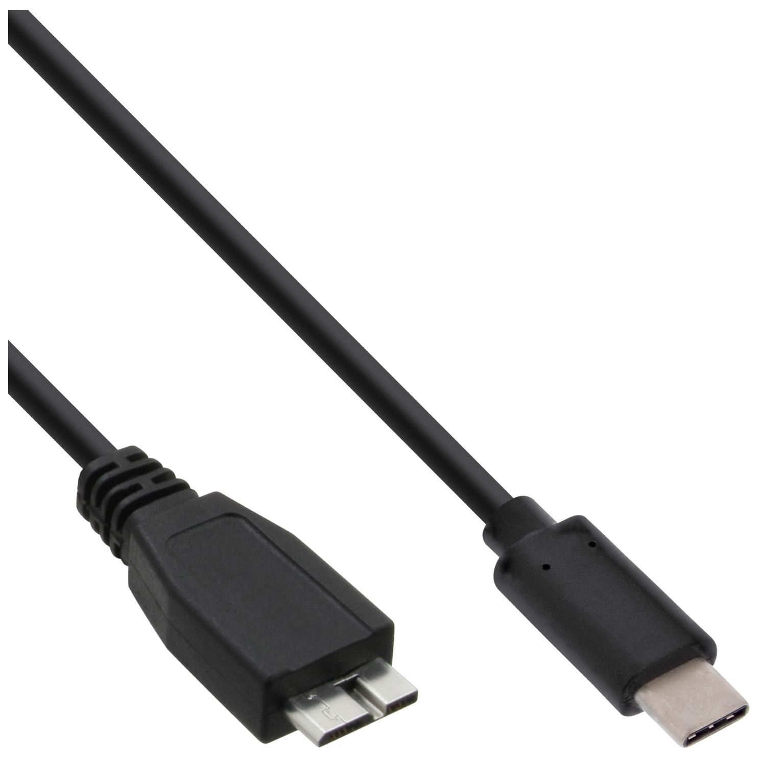Cable USB-C a Micro-USB InLine 3.2 Gen 2, 1.5 m, Negro