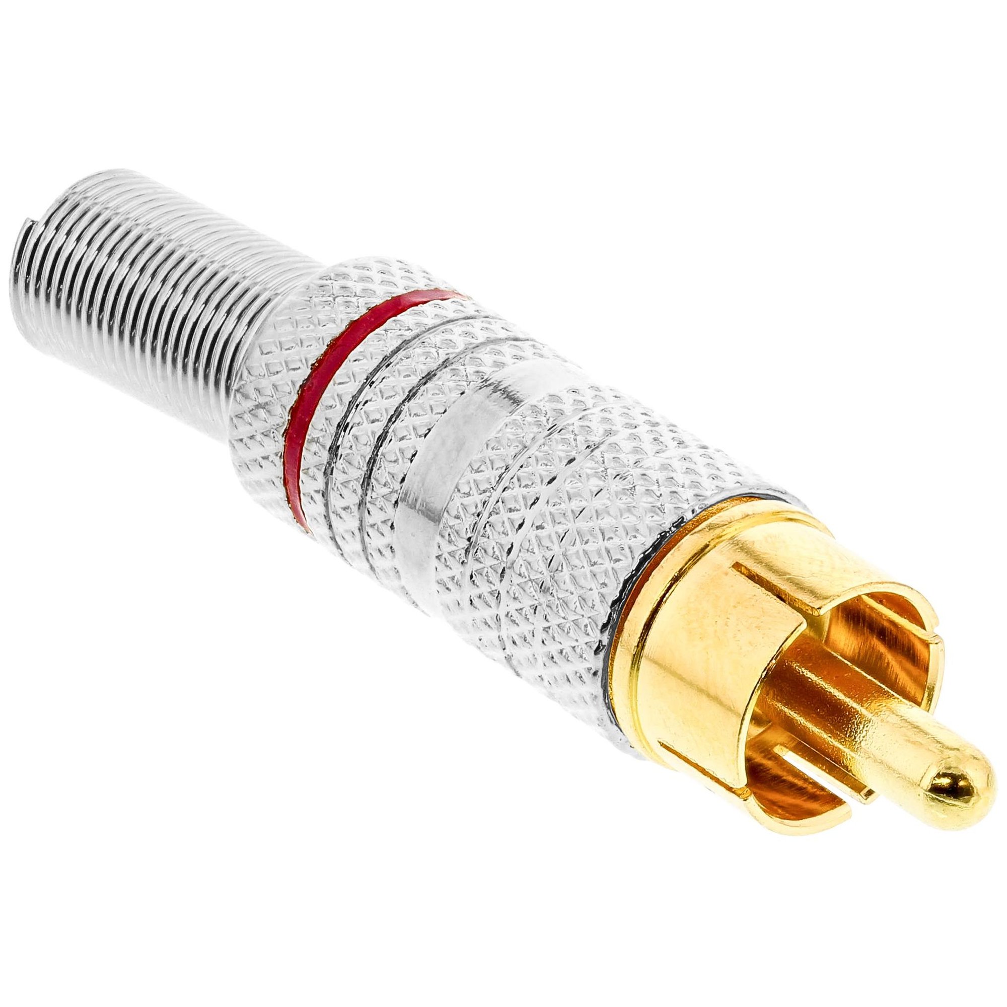 Conector RCA Oro, Rojo y Plata InLine
