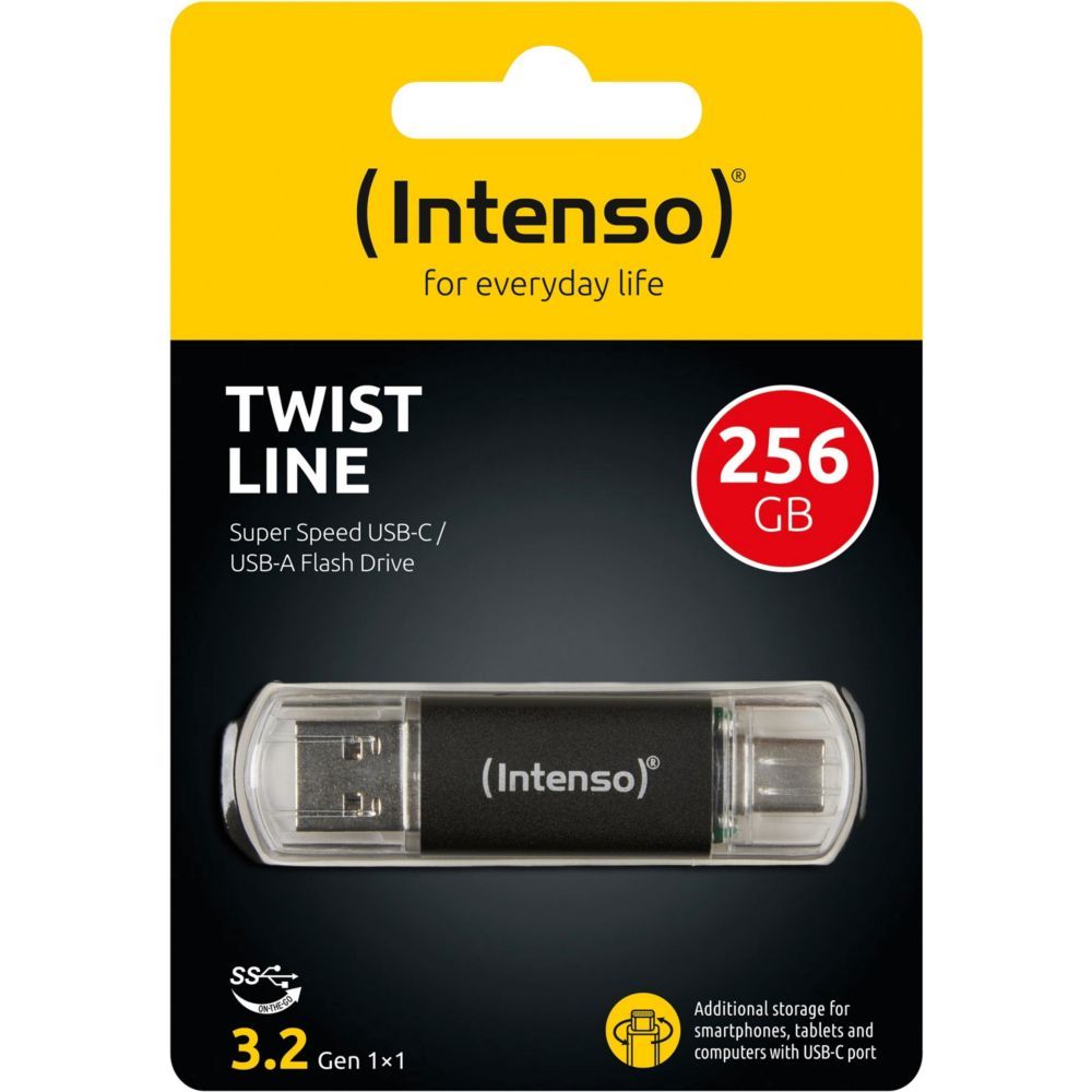 Unidad flash Intenso 256 GB Twist Line USB 3.2