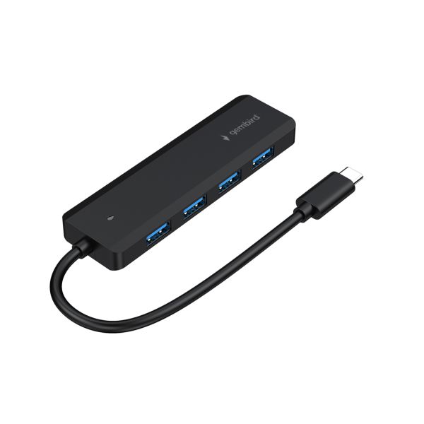 Gembird Type-C USB 3.2 Hub, Black