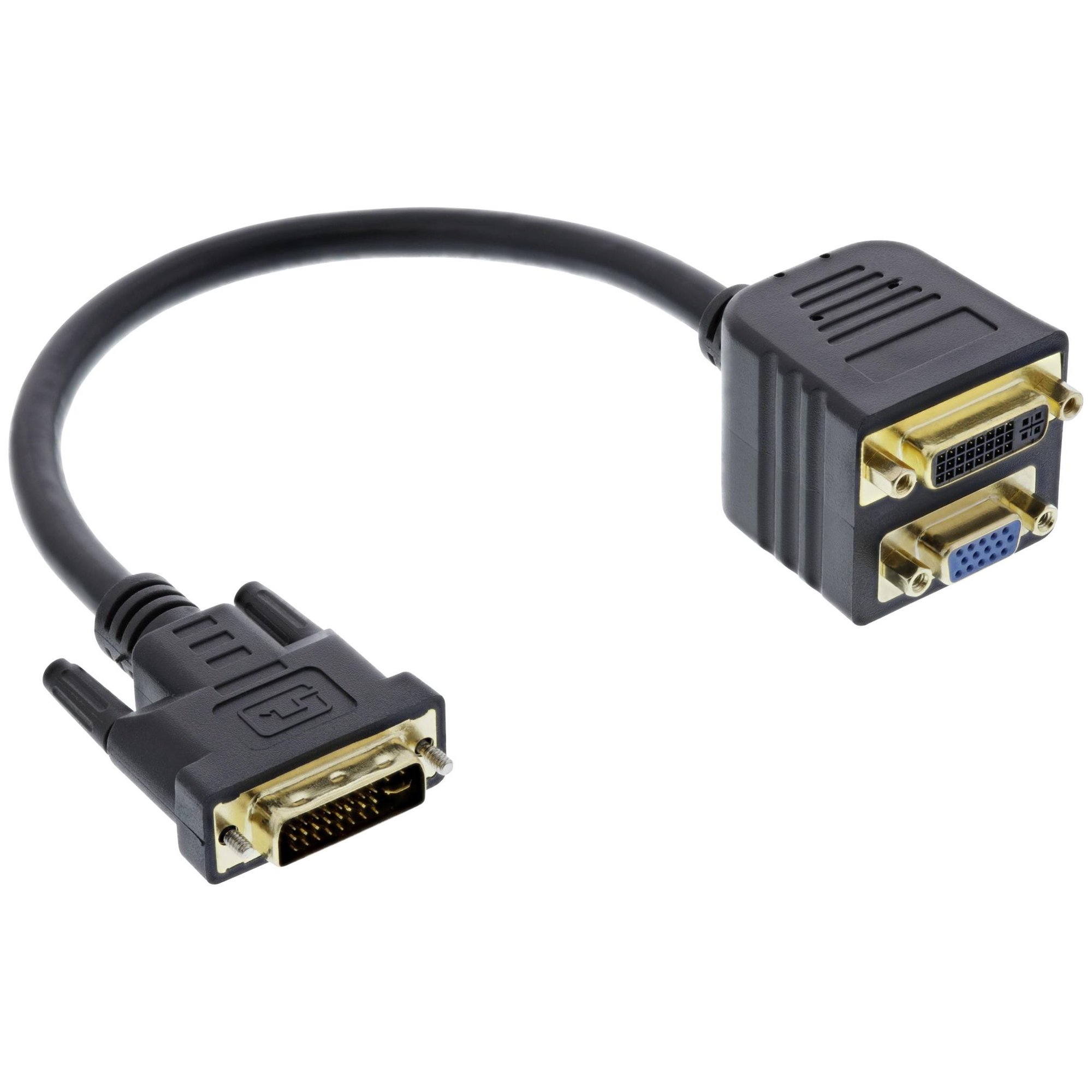 Adaptador de cable InLine DVI-I a DVI-I + VGA (D-Sub)