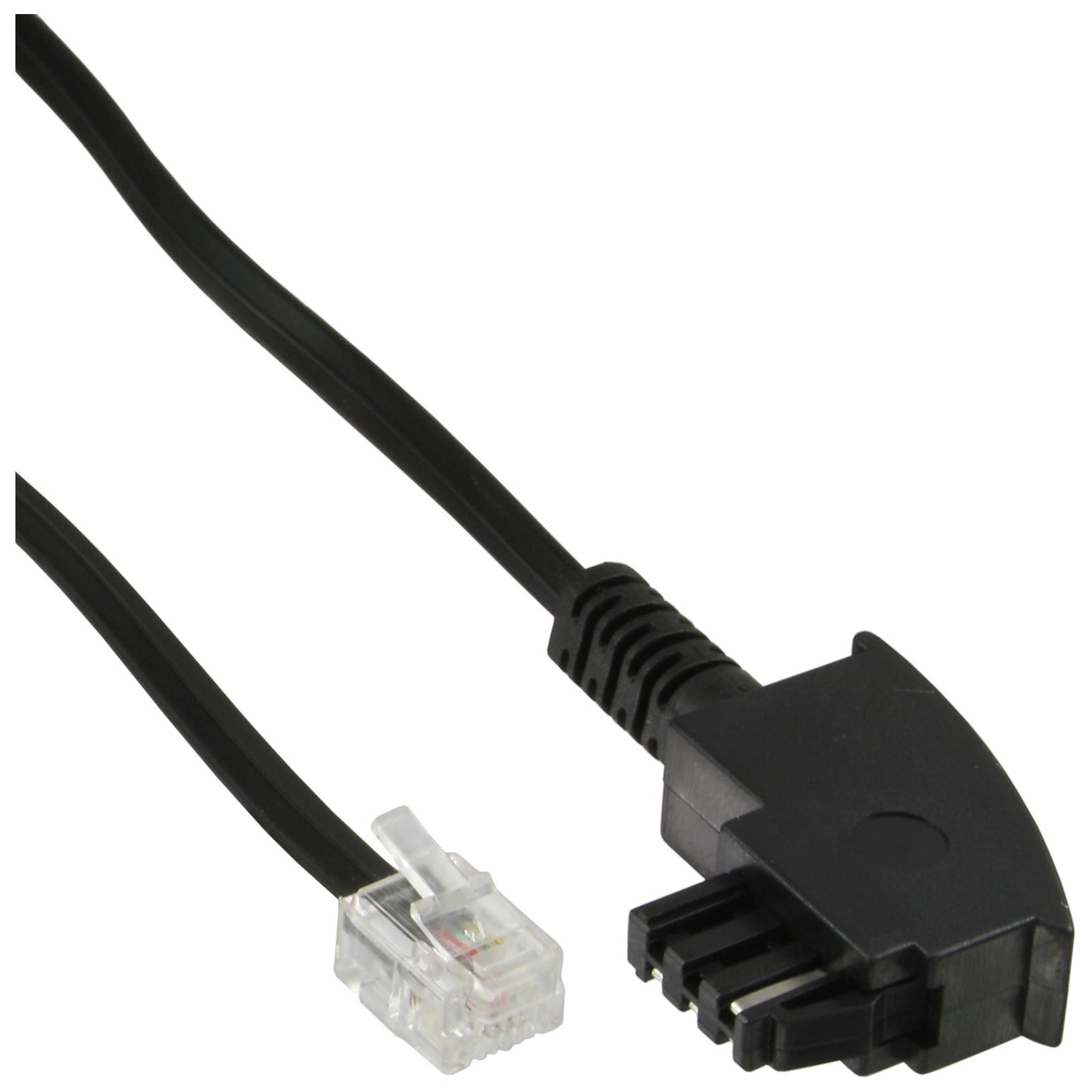 InLine 18907 Phone Cable 10m Black