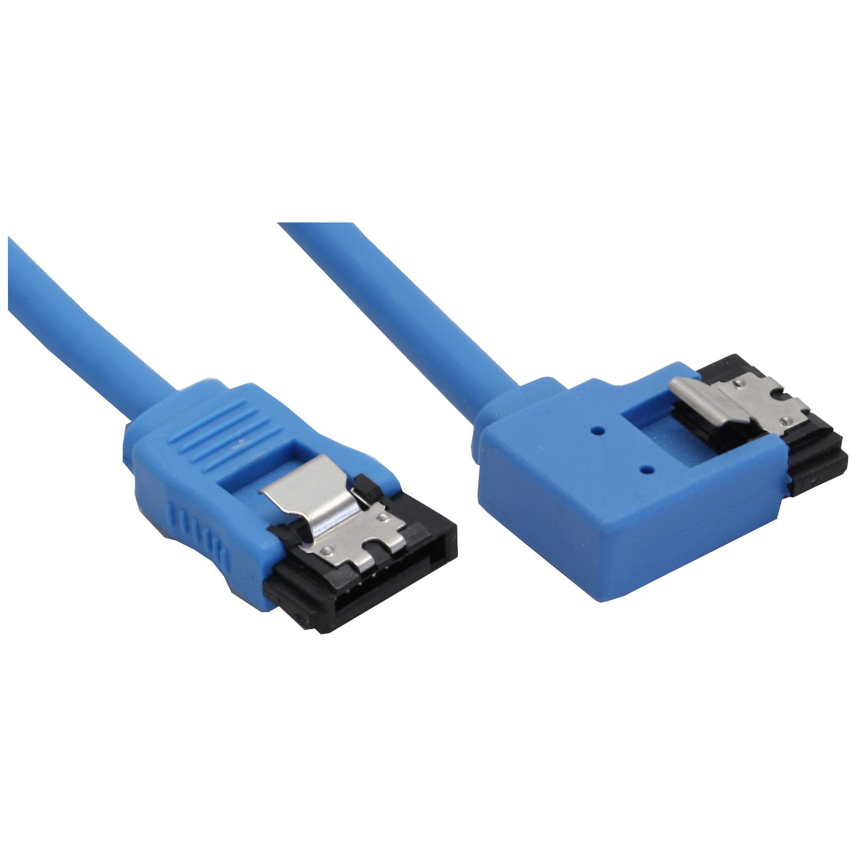 InLine SATA Cable 0.5m Blue