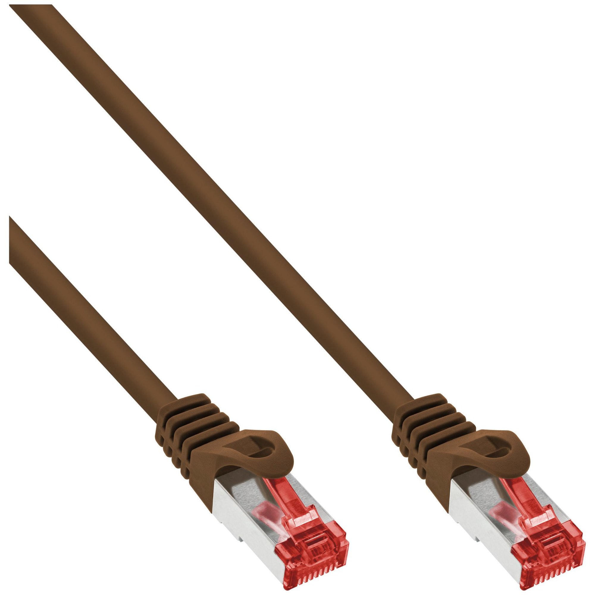 InLine Cat6 S/FTP Cable, 0.3m, Brown