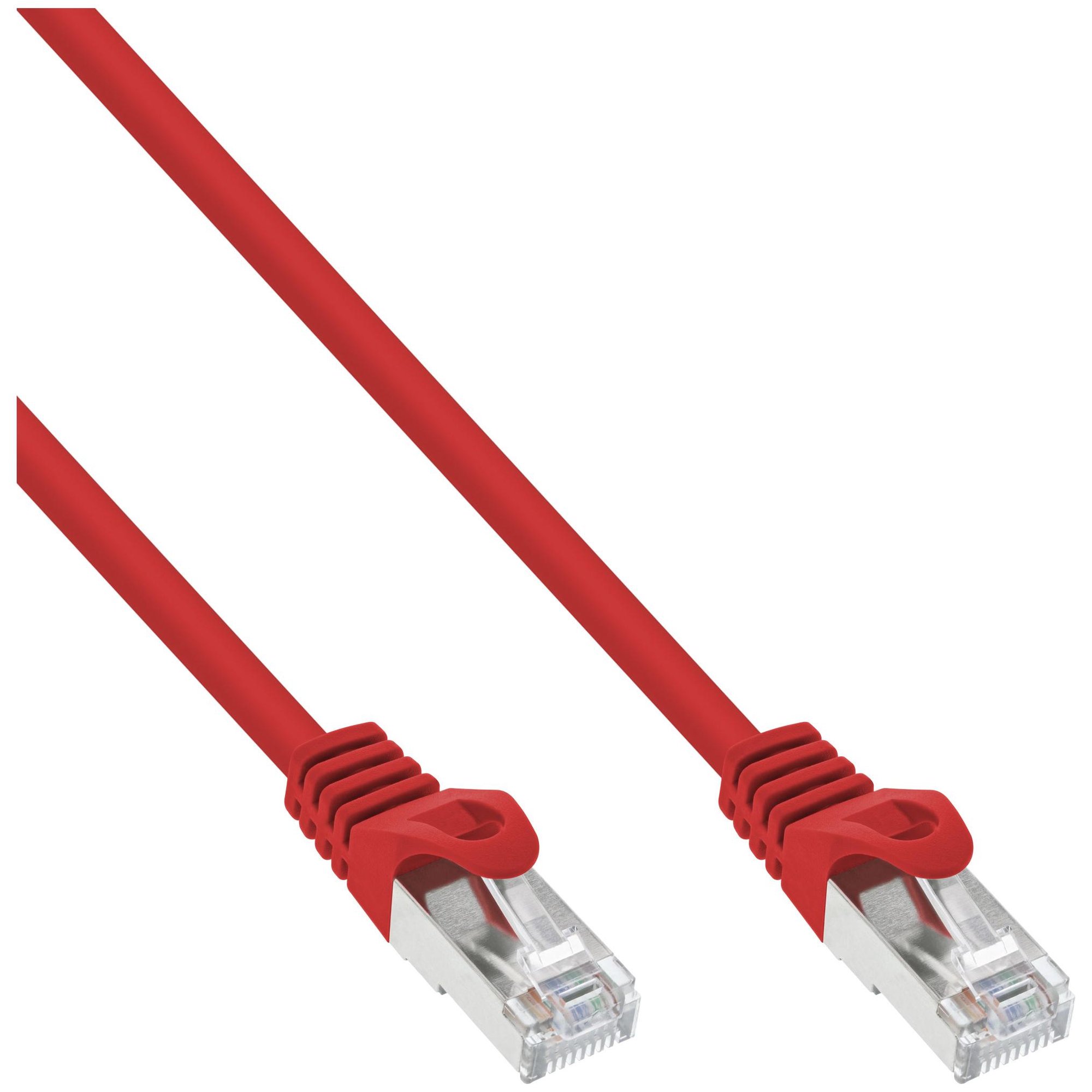 InLine Cat5e Network Cable, 0.3m, Red (F/UTP FTP)