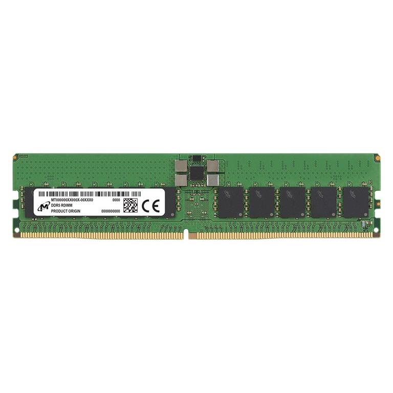 Micron DDR5 32GB DIMM Module, 6400MTs/PC5-25600, CL52, Registered Memory, ECC