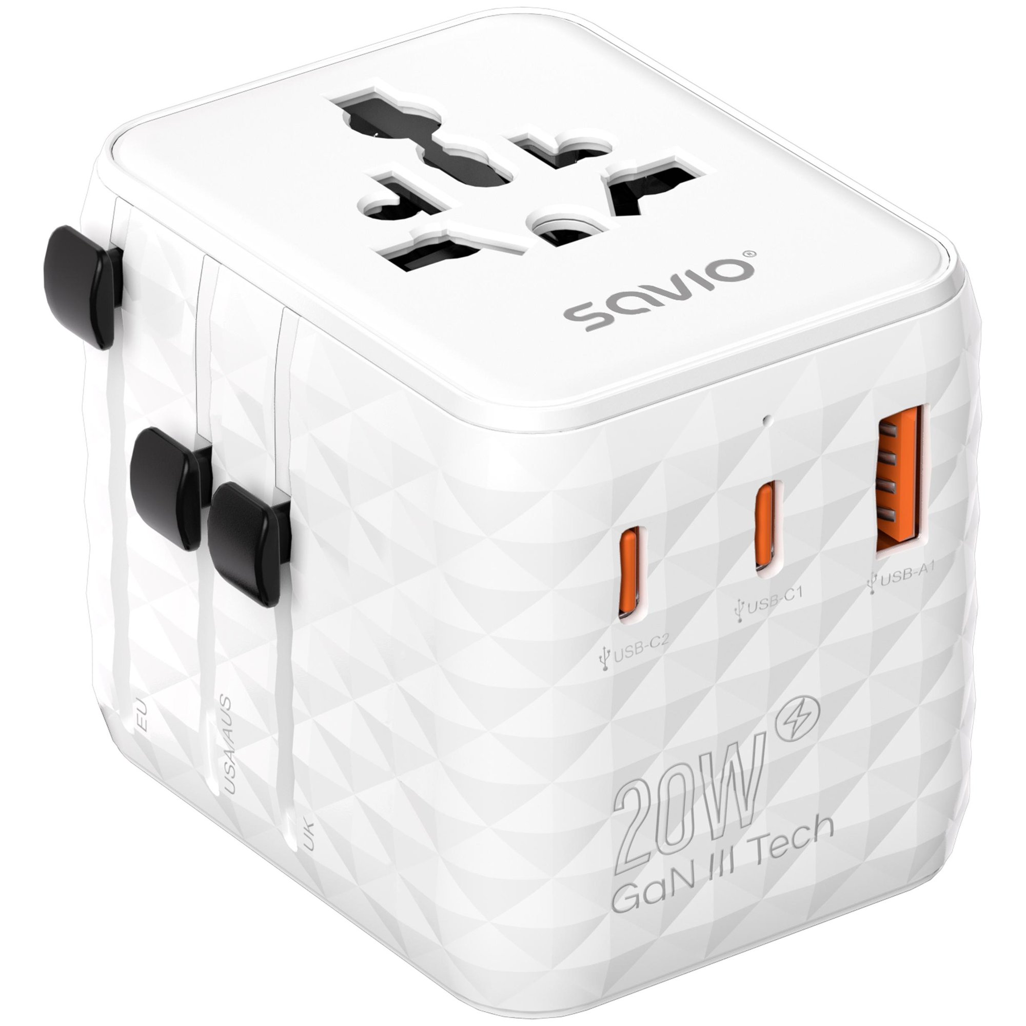 Savio Power Adapter & Inverter 20W White