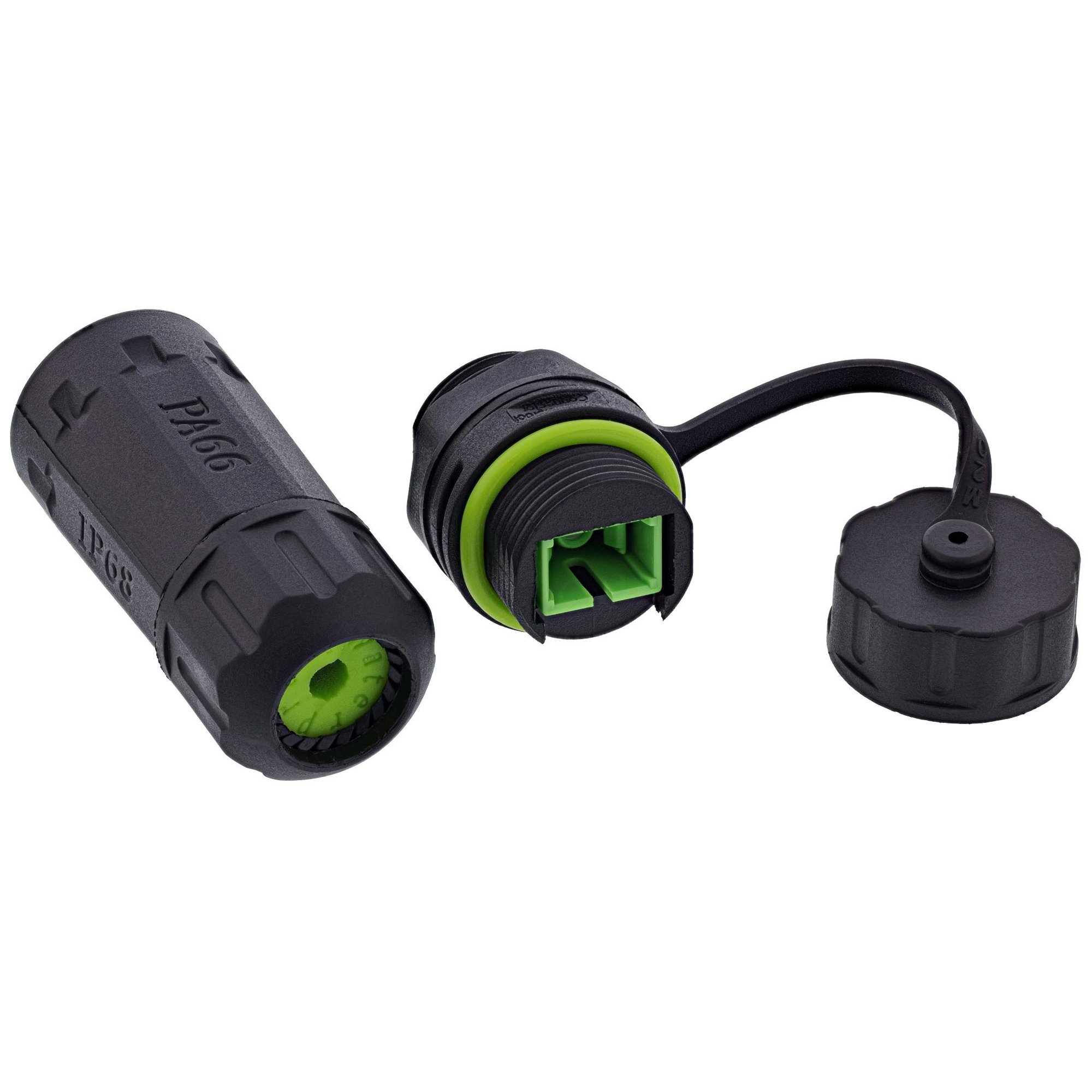 InLine Black Cable Accessory (Polyamide, Silicone)
