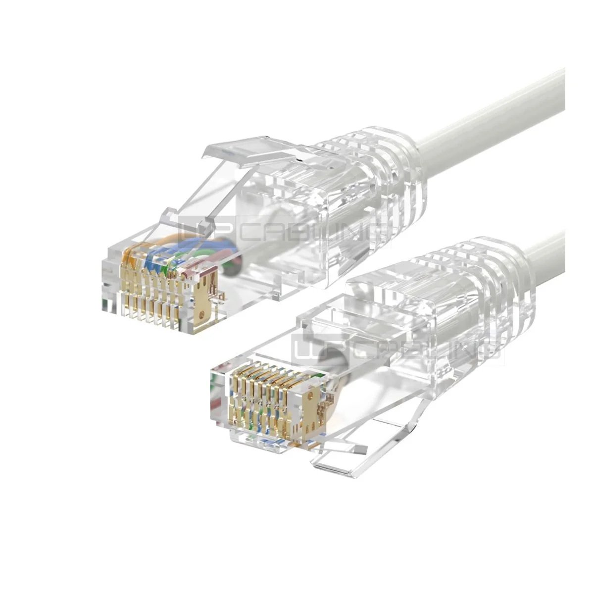 WP Rack Cat.6A U/UTP Slim Ethernet Cable, 0.5m, White