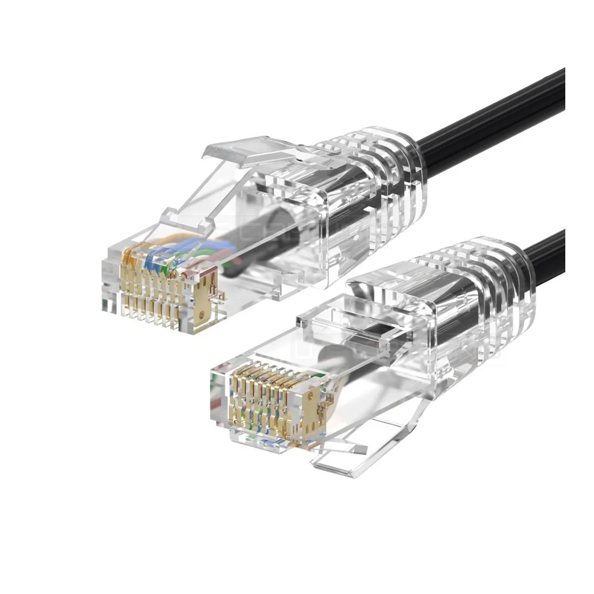 WP Rack Cat.6A U/UTP Slim Ethernet Cable, 1m, Black