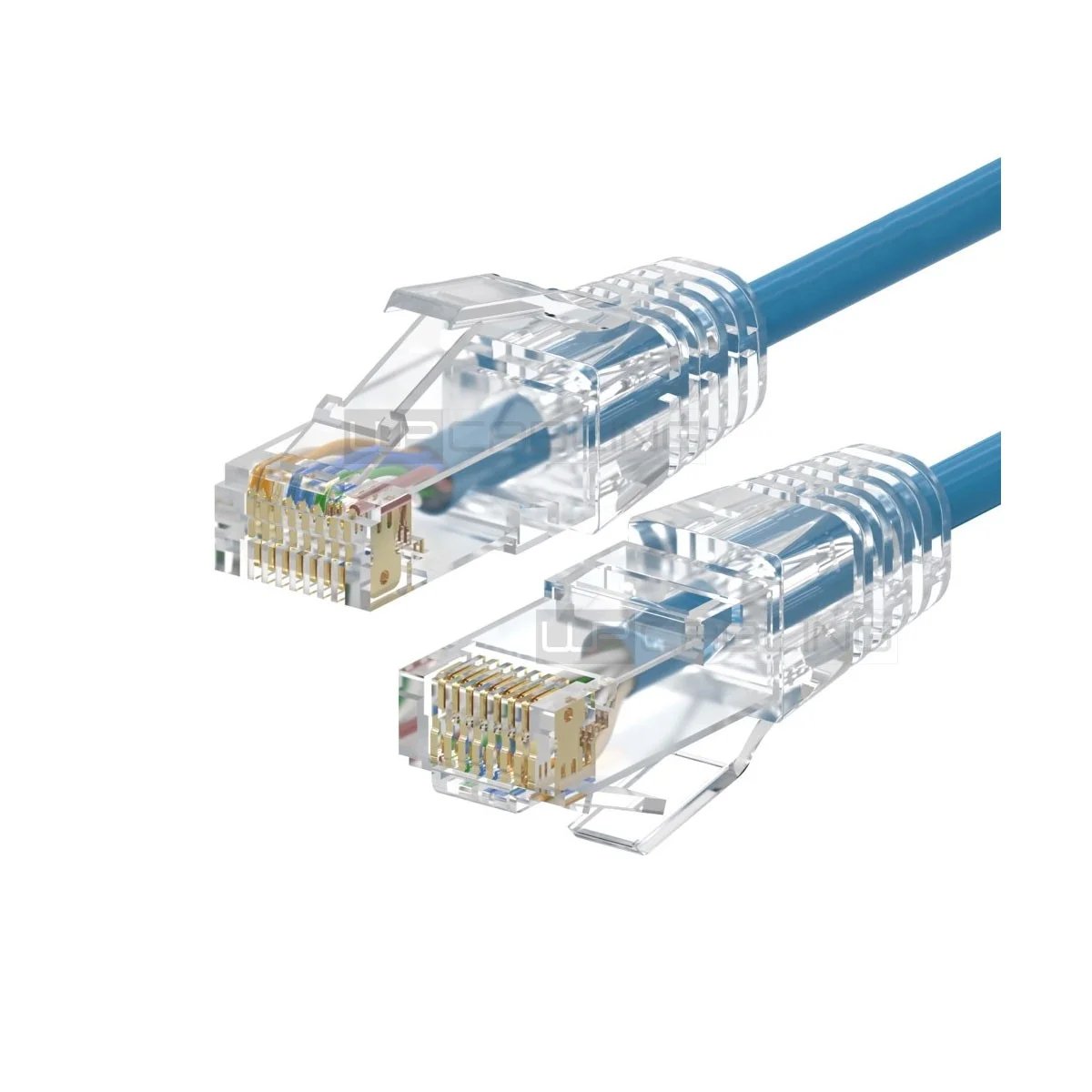 WP Rack Cat.6A U/UTP Slim Ethernet Cable, 1m, Blue