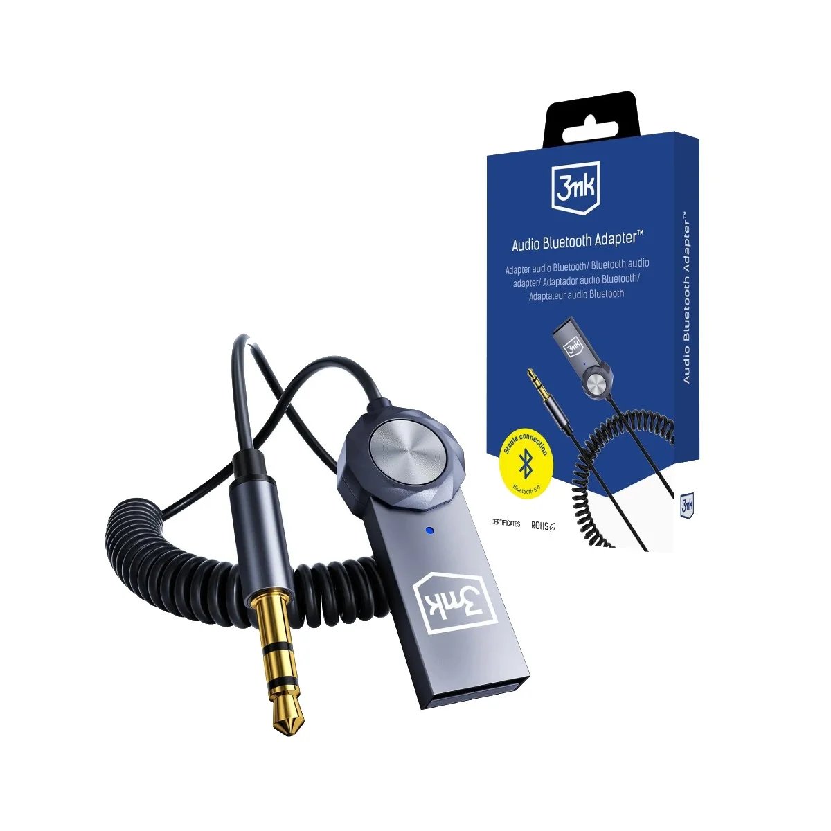 Adaptador de audio Bluetooth 3MK con micrófono