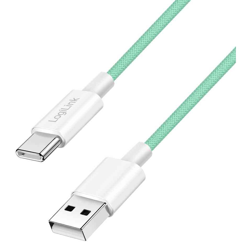 Cable LogiLink USB 2.0, USB-A a USB-C, 1m, Verde