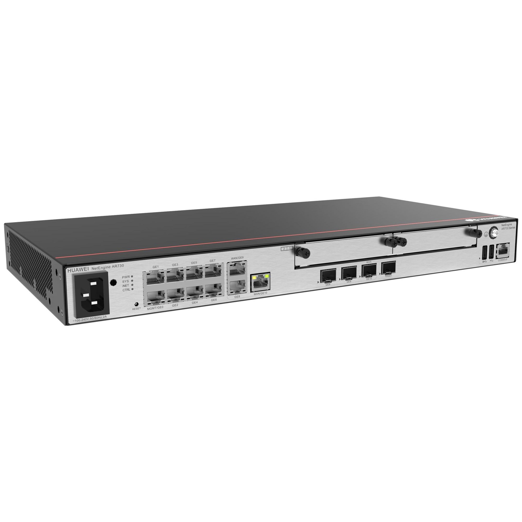 Routeur commutateur Huawei AR730 - 8 ports - 100 GbE - 3 ports WAN - flux d'air côte à côte - montage sur rack et mural