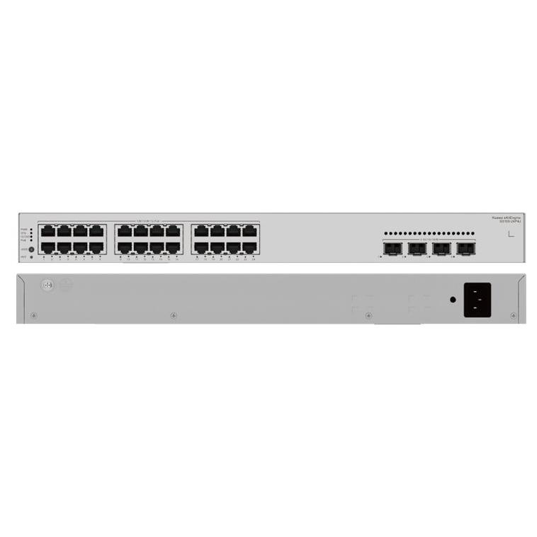 Huawei S310S Series S310S-24P4J - Switch - Managed - 24x 10/100/1000 (PoE+) + 4 x 1/2.5G SFP - Side-to-Front Airflow - Rack-Mountable - PoE+ (400 W)