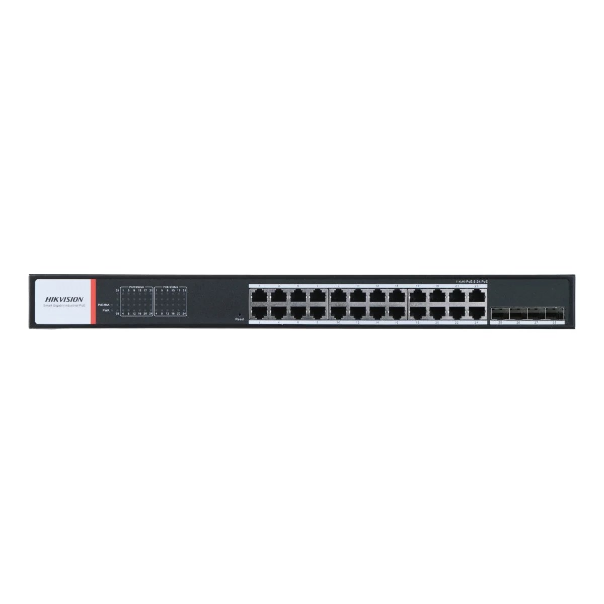 Hikvision 24-Port Gigabit PoE Switch - DS-3T1528HP-SI-24P4F