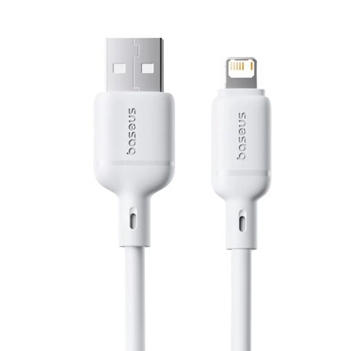 Cable Baseus Silky Series USB-A a Lightning 2.4A, 1m, Blanco