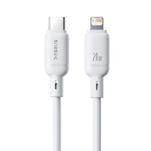Cable Baseus Silky Series USB-C a Lightning PD 20W 2m Blanco