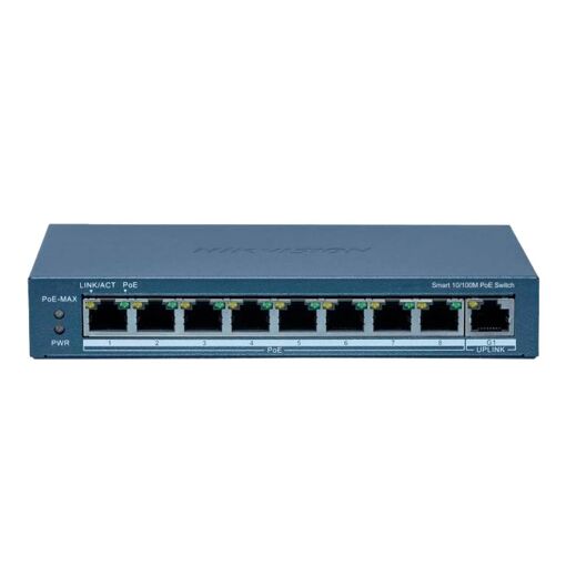 Commutateur Hikvision 9 ports PoE+ - 10/100/1000 Mbps (DS-3E1309P-EI(B))