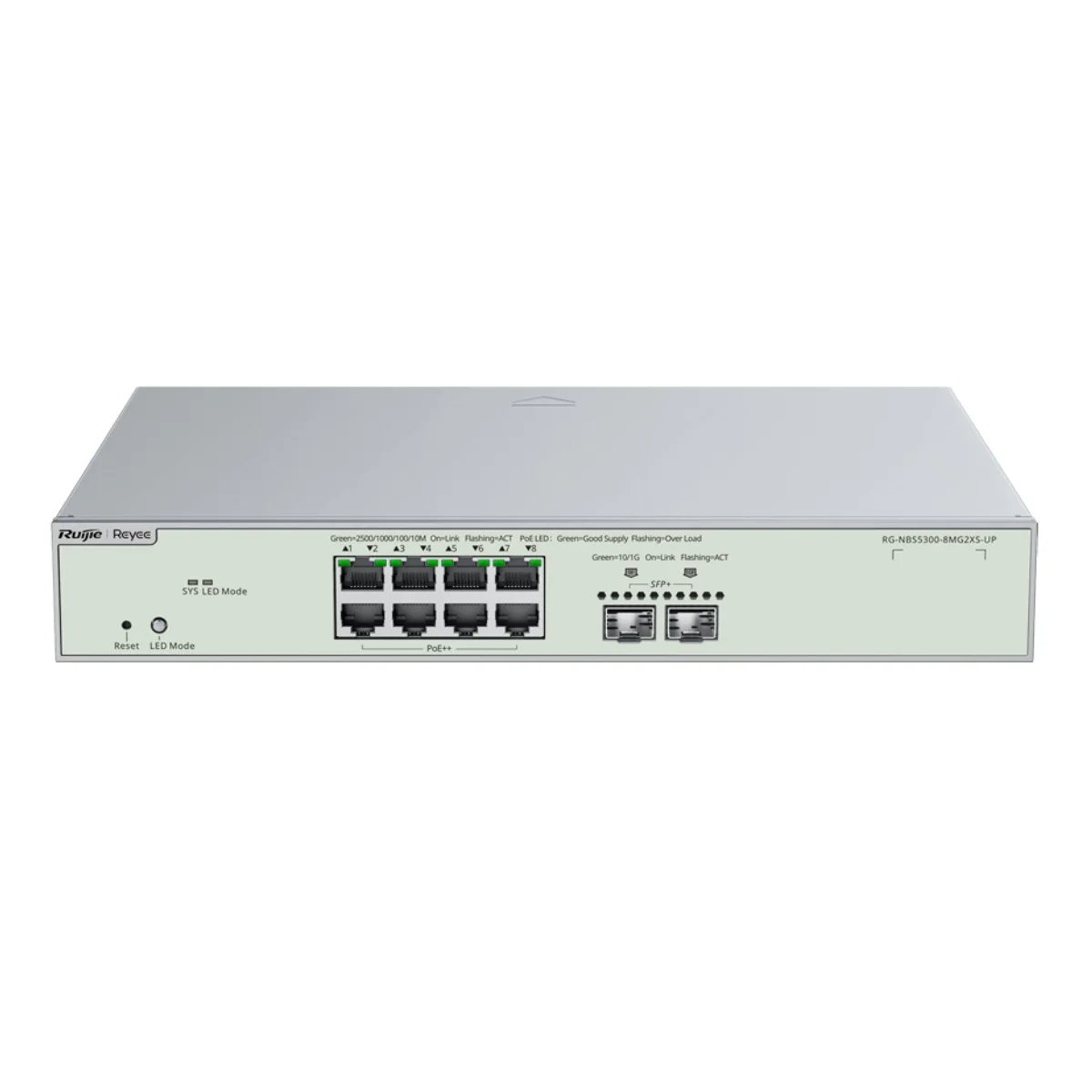 Conmutador Ruijie Cloud L3 con 8 puertos PoE+ RJ45 y 2 SFP