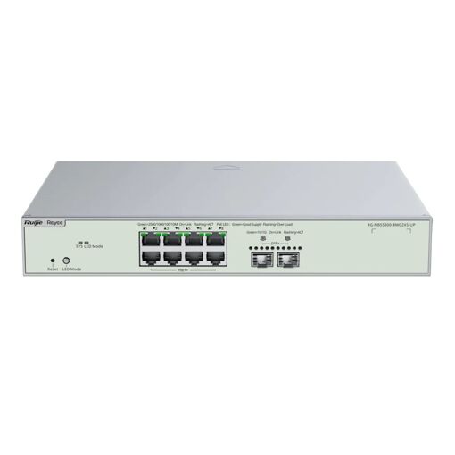 Ruijie Networks Cloud L3 Switch with 8 RJ45 Hi-PoE Ports and 2 SFP