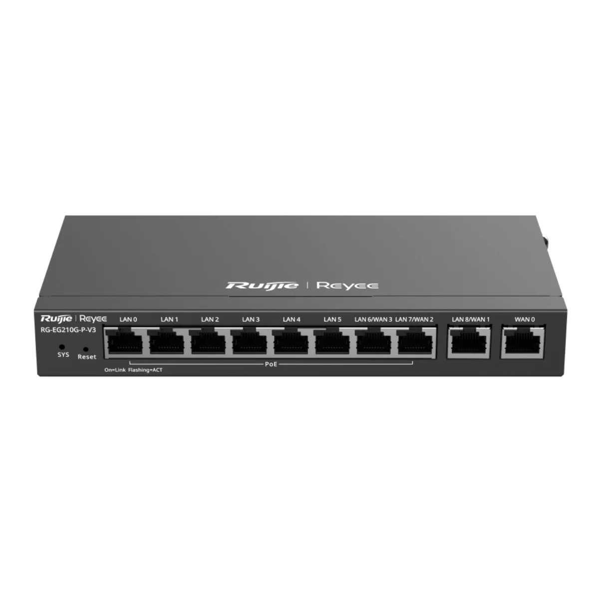 Routeur REYEE géré par le cloud PoE 8x PoE+ RJ45 GE 2x ports Gigabit Ethernet